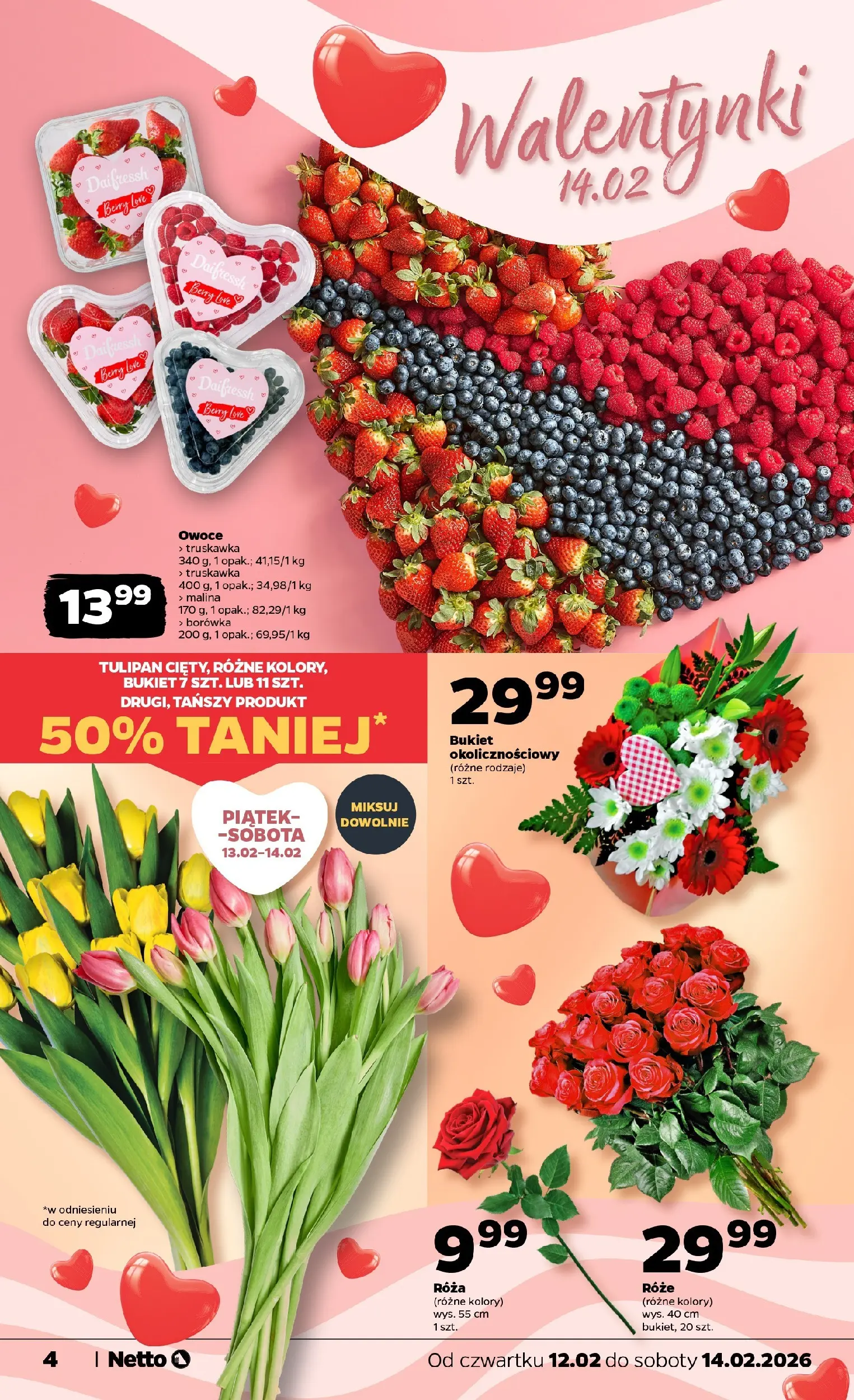 Netto gazetka - Spożywcza od 12.02.2026 - Aktualne promocje | Strona: 4 | Produkty: Malina, Owoce