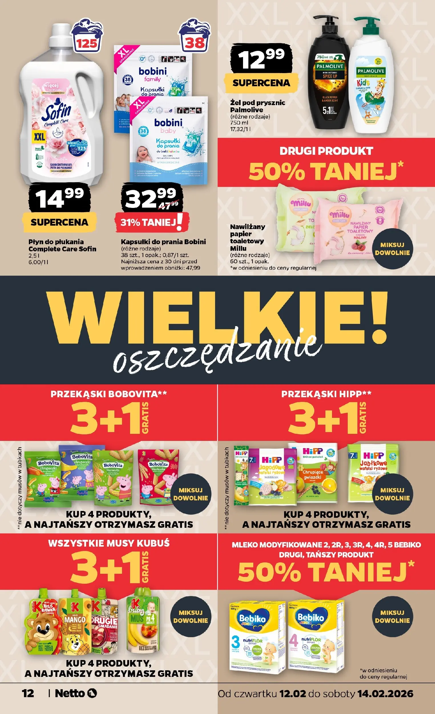 Netto gazetka - Spożywcza od 12.02.2026 - Aktualne promocje | Strona: 12 | Produkty: Mango, Papier toaletowy, Prysznic, Żel pod prysznic