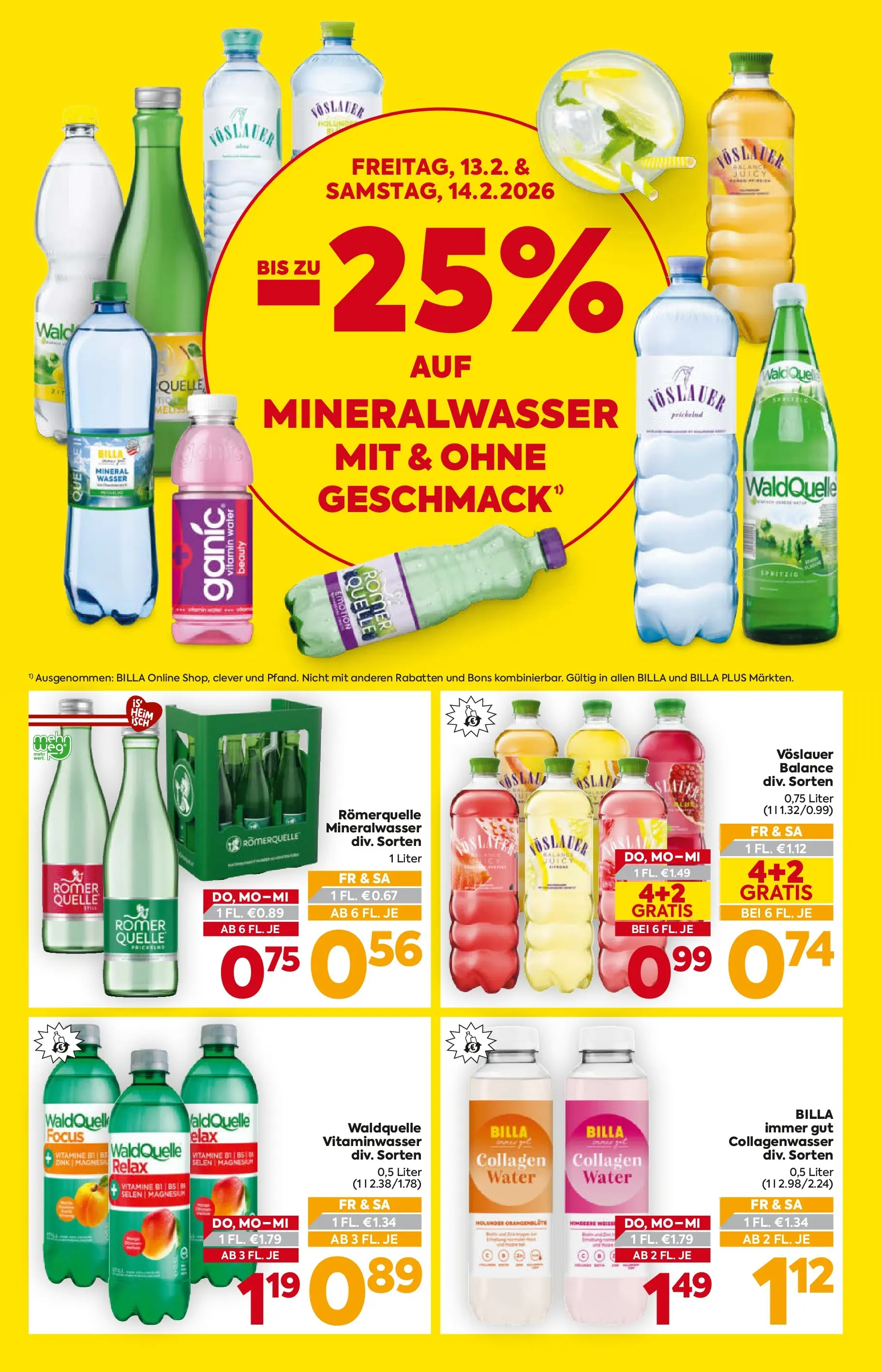 Billa - BILLA: Flugblatt gültig bei BILLA & BILLA PLUS ab 11.02.2026 - Angebote, Prospekt | Seite: 6 | Produkte: Wasser