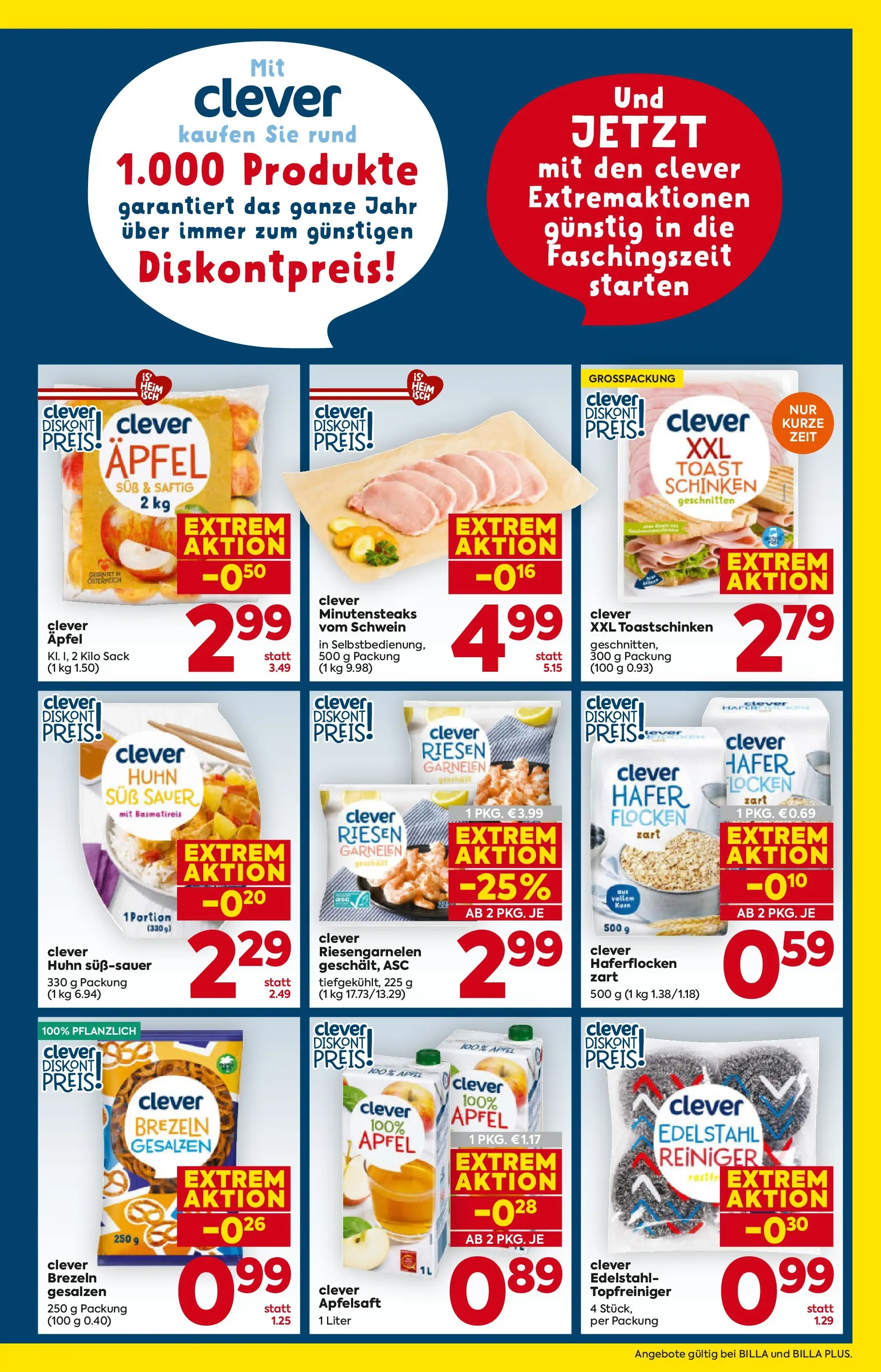 Billa - BILLA: Flugblatt gültig bei BILLA & BILLA PLUS ab 11.02.2026 - Angebote, Prospekt | Seite: 9 | Produkte: Flocken, Planche de surf, Schinken, Äpfel