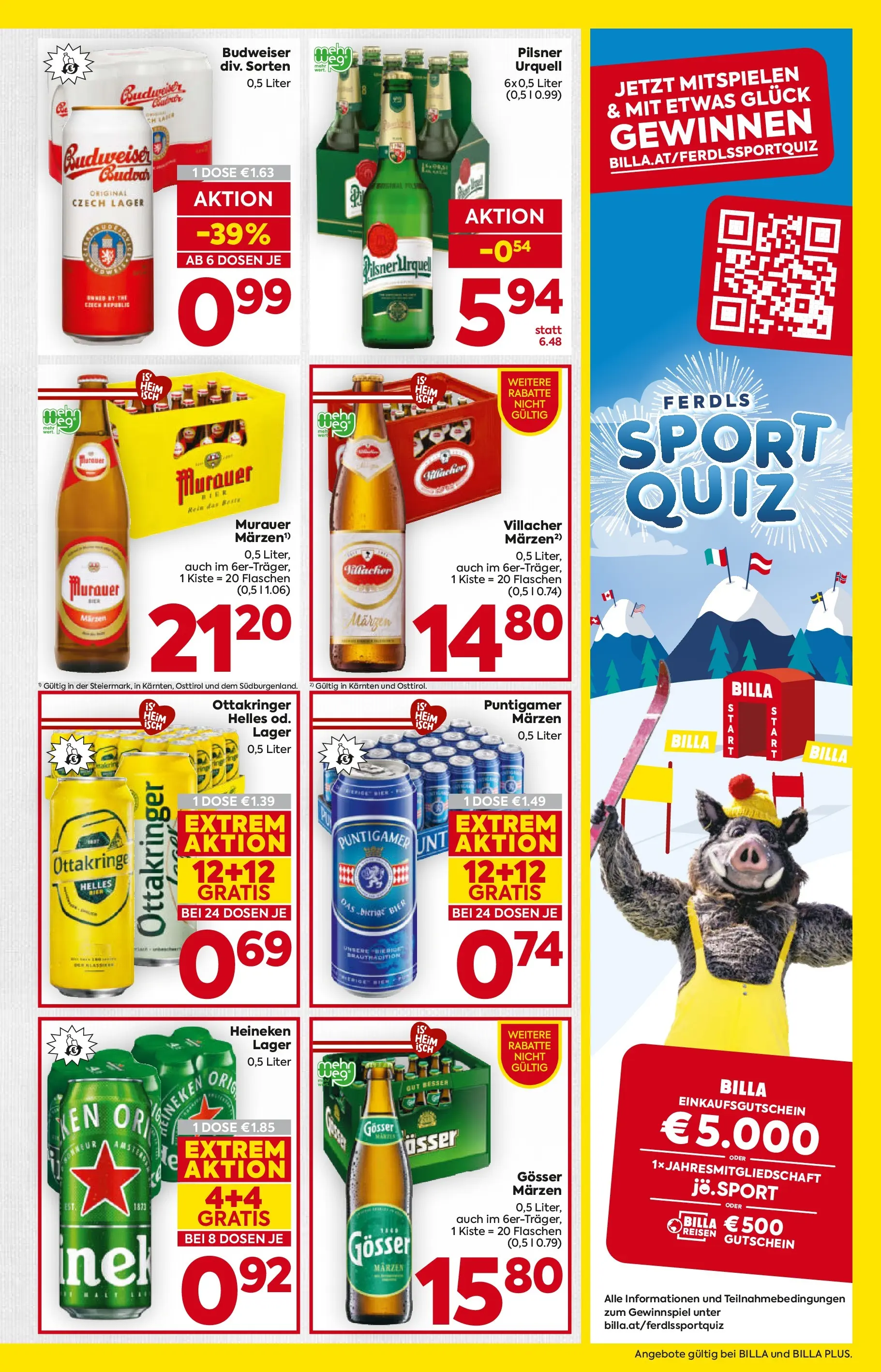 Billa Flugblatt - Maria Rain, Patergassen, Villach ab 12.02.2026 - Angebote, Prospekt | Seite: 17 | Produkte: Bier