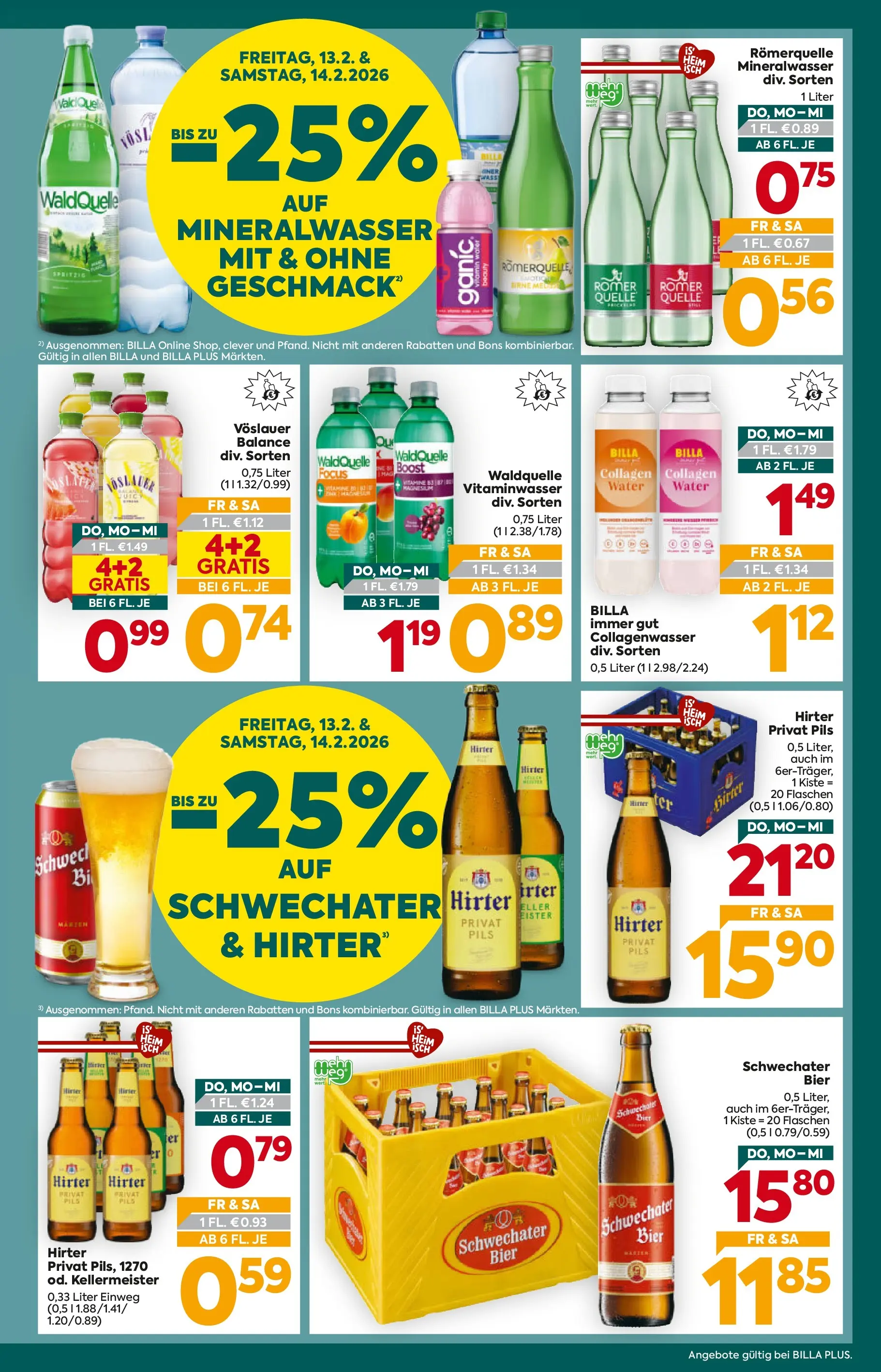 Billa Plus - BILLA PLUS: Flugblatt Wien von 11.02.2026 - Aktuelle Angebote | Seite: 7 | Produkte: Birne, Bier