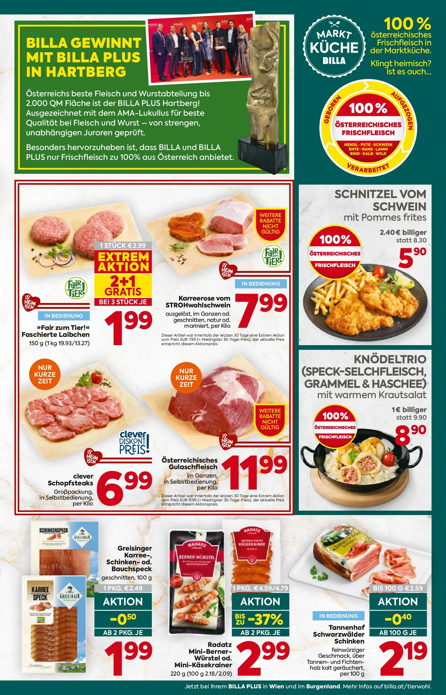 Billa Plus - BILLA PLUS: Flugblatt Wien von 11.02.2026 - Aktuelle Angebote | Seite: 11 | Produkte: Wurst, Schinken