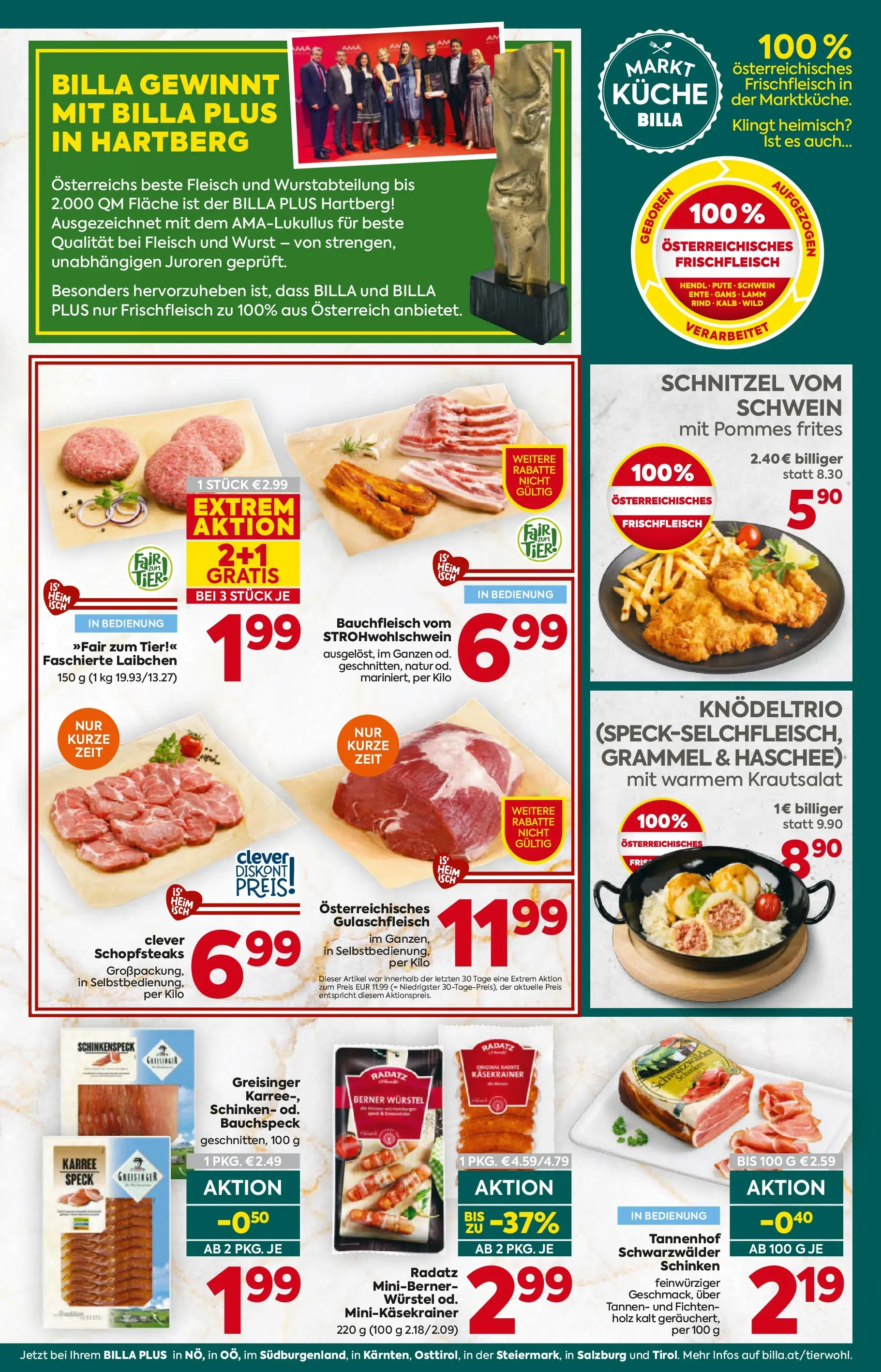 Billa Plus Flugblatt - Tirol von 12.02.2026 - Aktuelle Angebote | Seite: 11 | Produkte: Wurst, Schinken