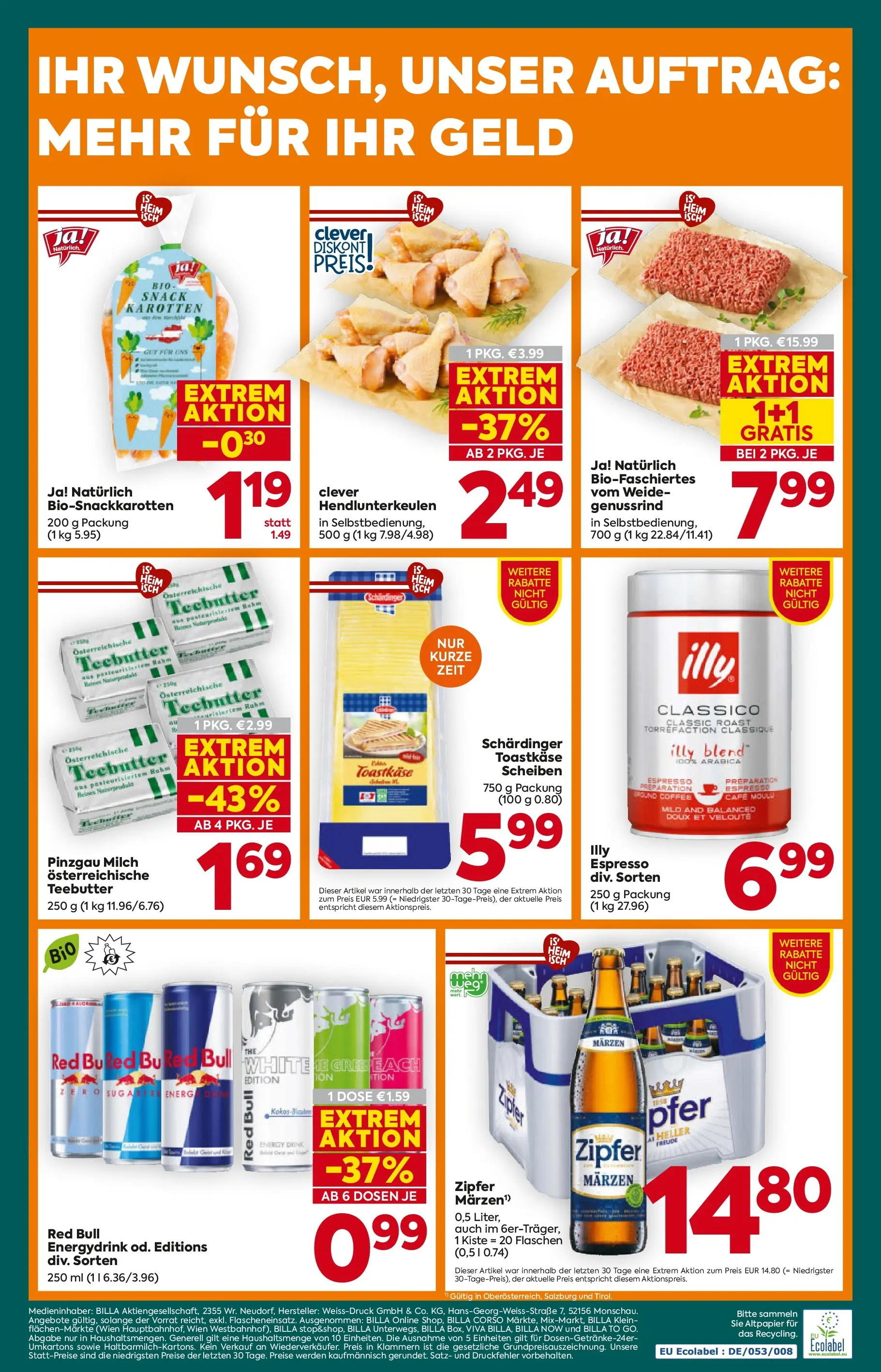 Billa Plus Flugblatt - Tirol von 12.02.2026 - Aktuelle Angebote | Seite: 20 | Produkte: Milch