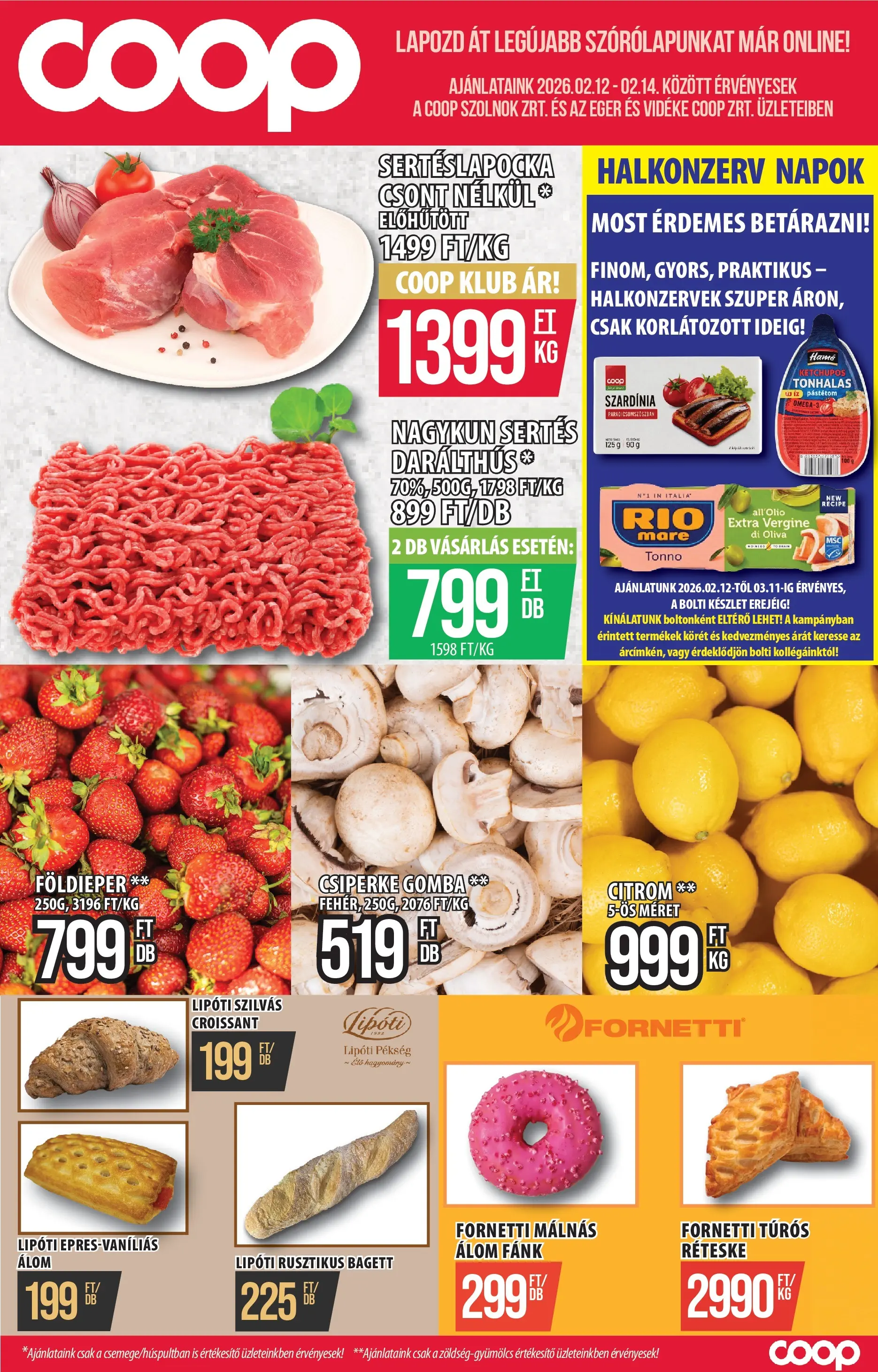 COOP Szolnok Akciós újság Győr - 2026.02.12. -tól/töl > akció, lapozható szórólap 🛍️ | Oldal: 1