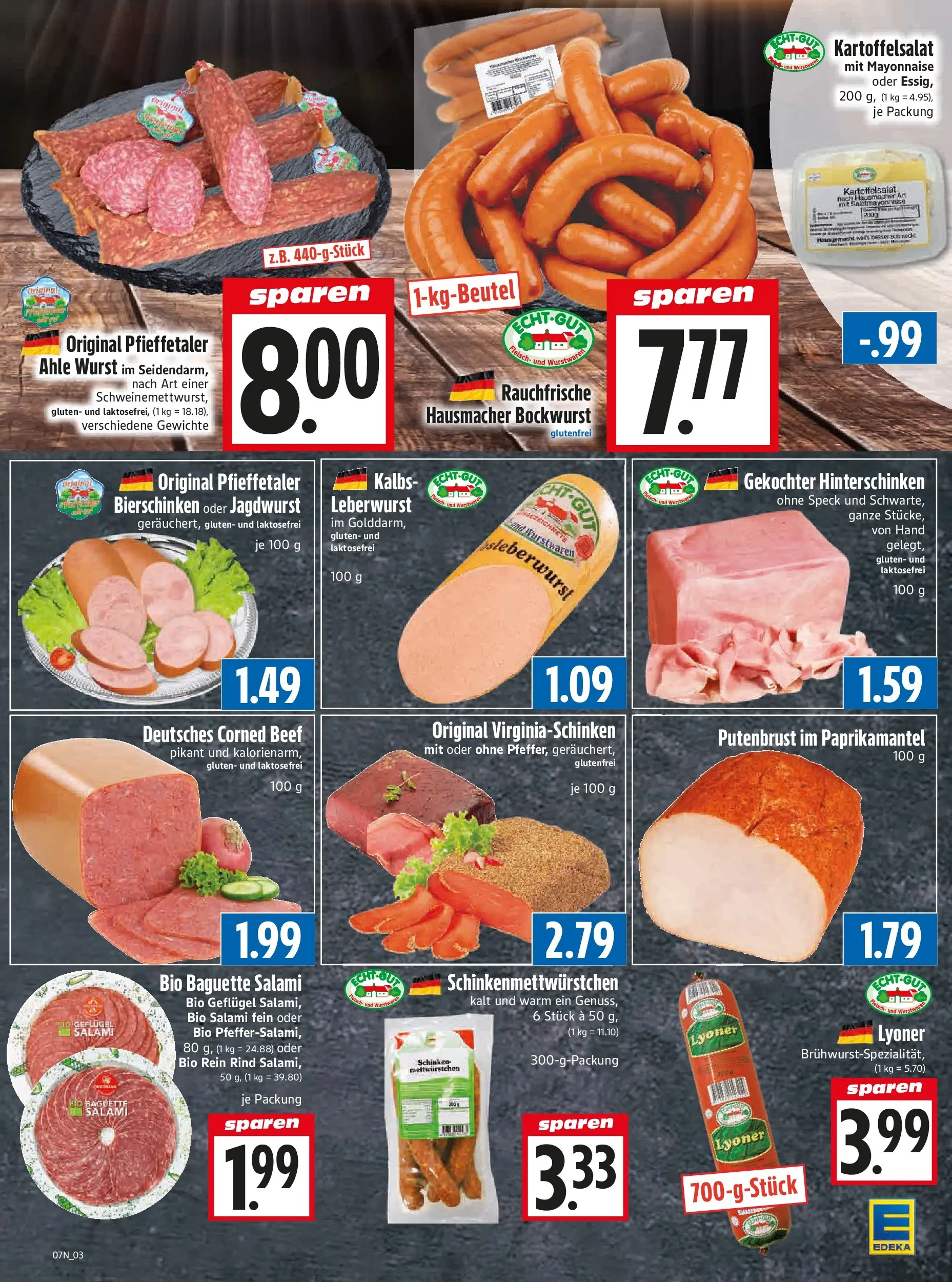 Angebote - Edeka Hahner: Wochenangebote (ab 08.02.2026) zum Blättern | Seite: 5 | Produkte: Mayonnaise, Wurst, Salami, Fleisch
