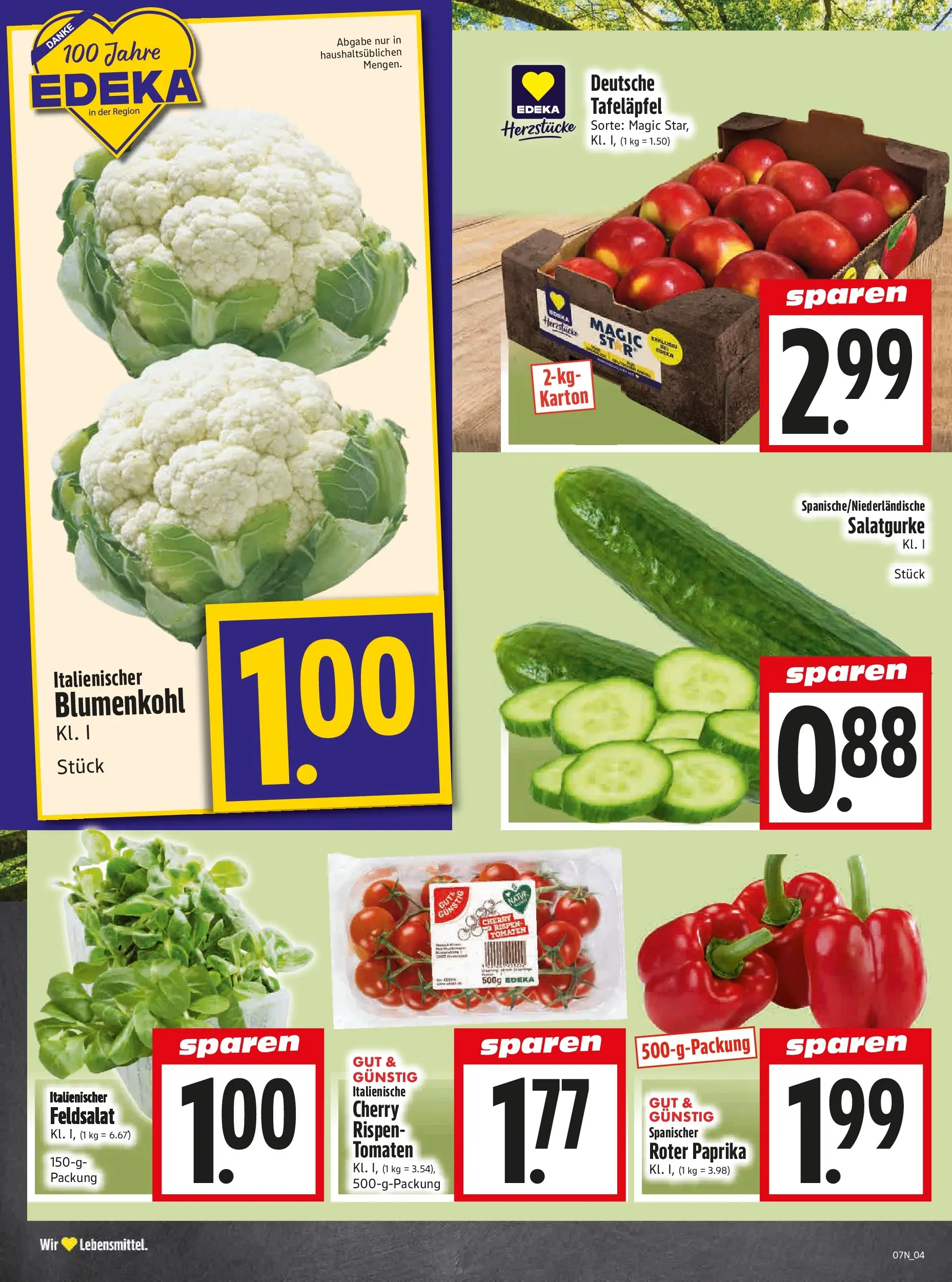 Angebote - Edeka Hahner: Wochenangebote (ab 08.02.2026) zum Blättern | Seite: 6 | Produkte: Tomaten, Paprika, Blumenkohl