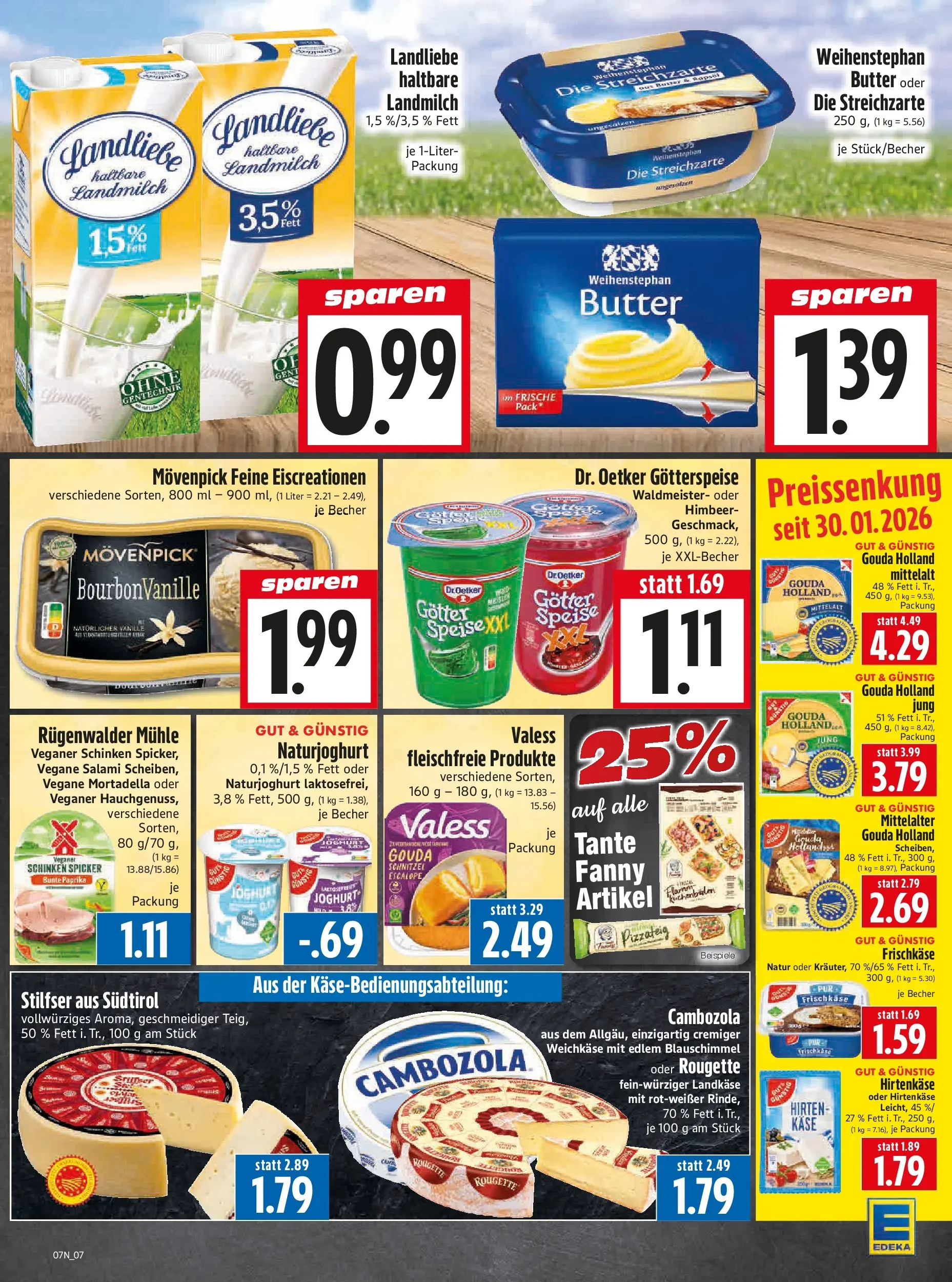 Angebote - Edeka Hahner: Wochenangebote (ab 08.02.2026) zum Blättern | Seite: 9 | Produkte: Mühle, Schnitzel, Schinken, Frischkase