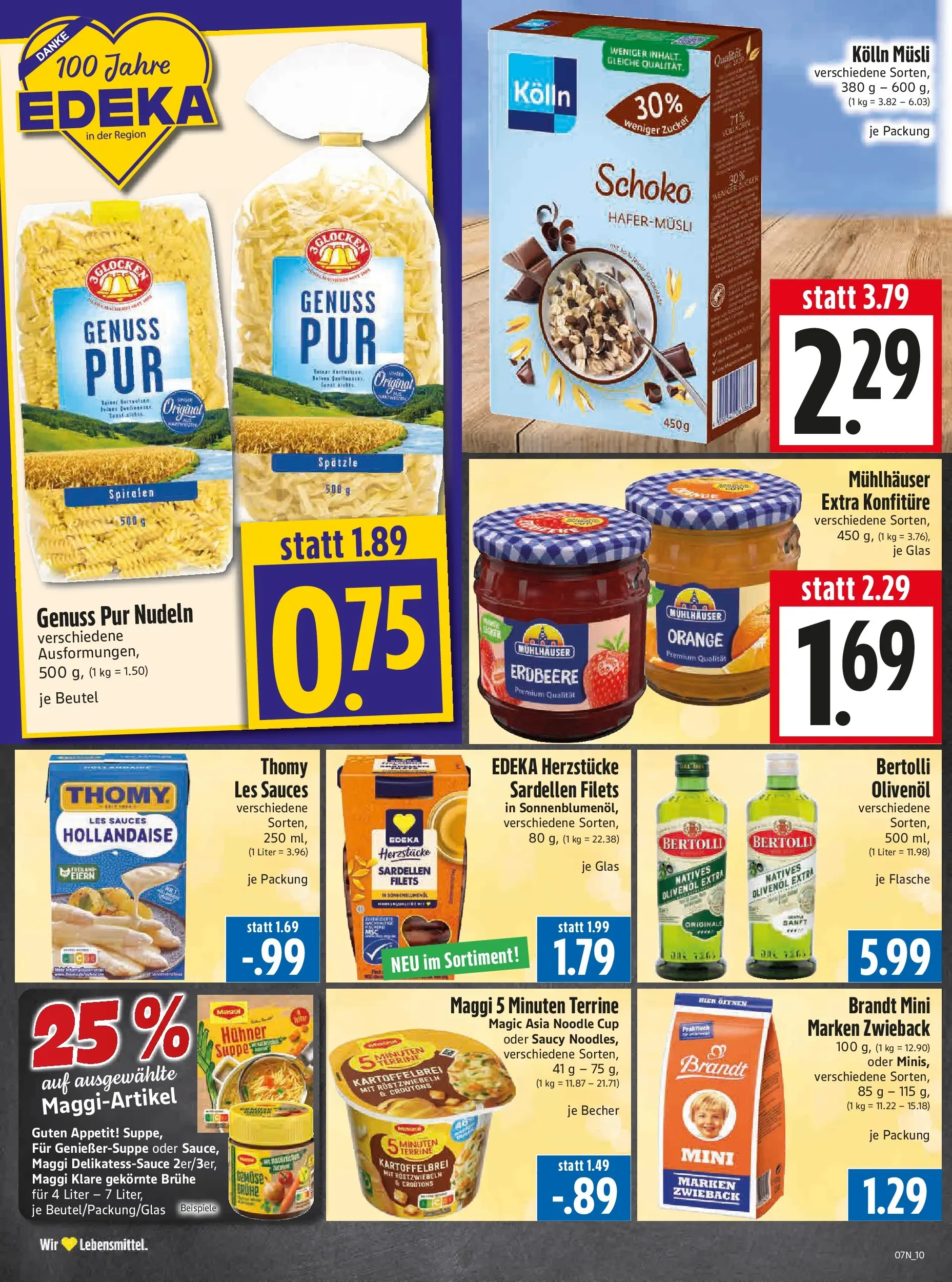 Angebote - Edeka Hahner: Wochenangebote (ab 08.02.2026) zum Blättern | Seite: 12 | Produkte: Musli, Kolln, Zucker, Maggi 5 minuten terrine