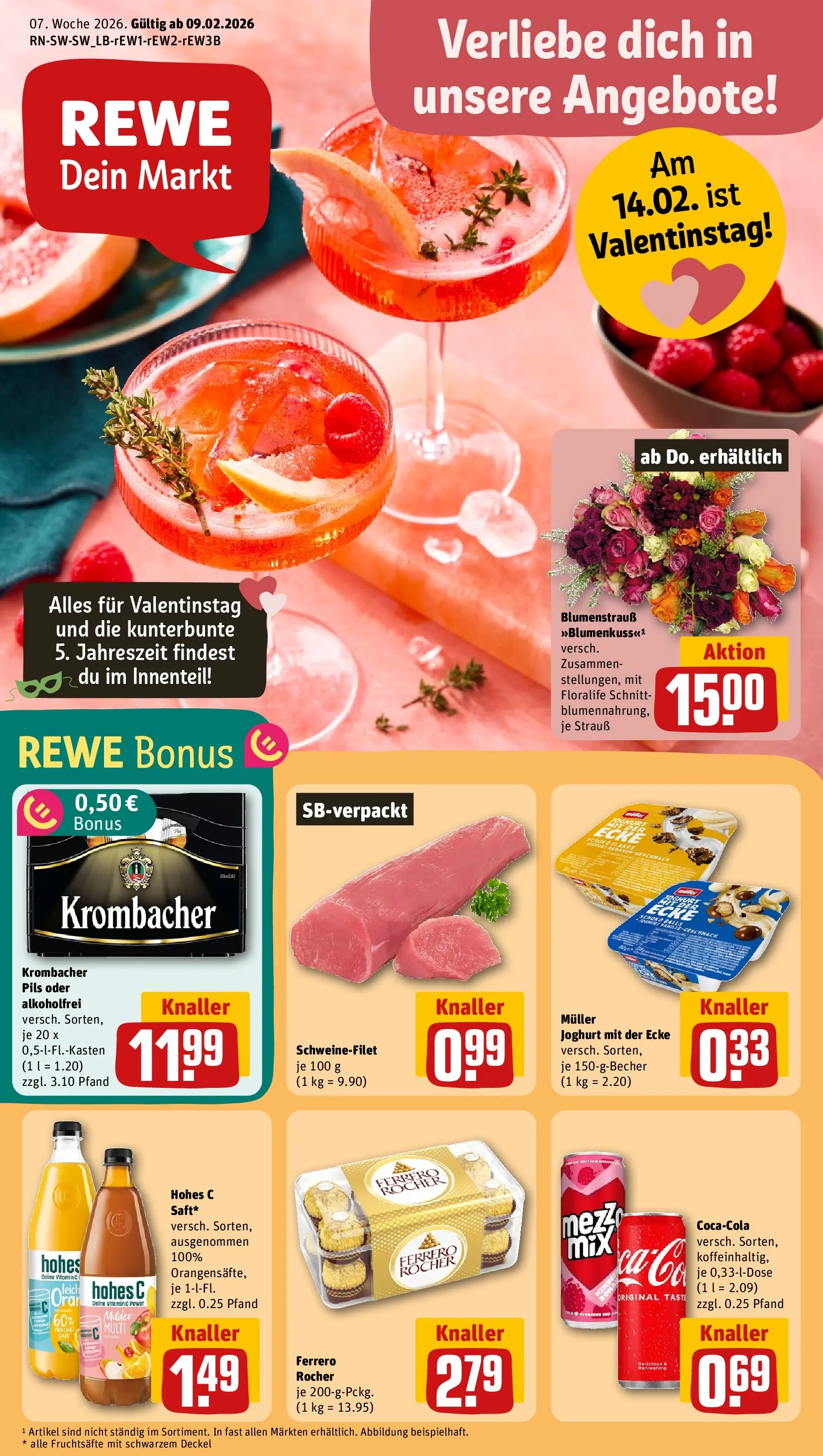 REWE Prospekt ab 09.02.2026 zum Blättern » Angebote | Seite: 1