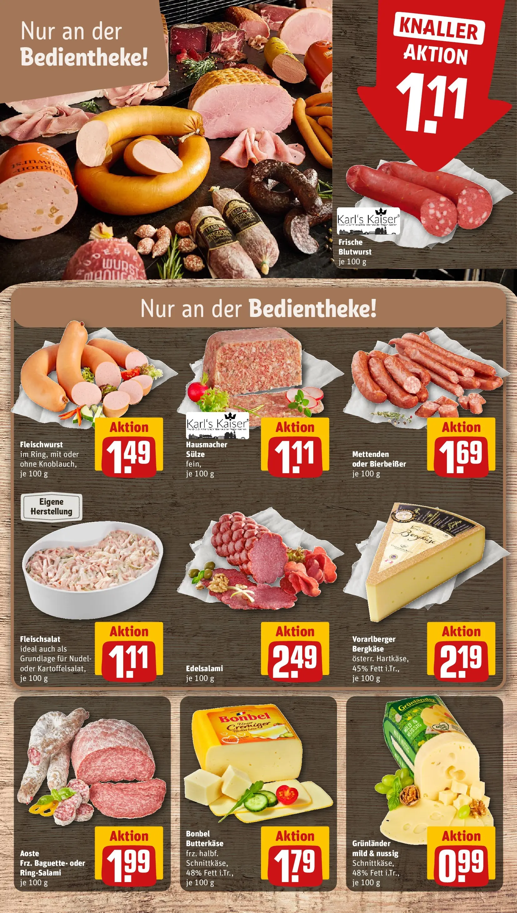 REWE Prospekt ab 09.02.2026 zum Blättern » Angebote | Seite: 17 | Produkte: Baguette, Grunlander, Wurst, Salami