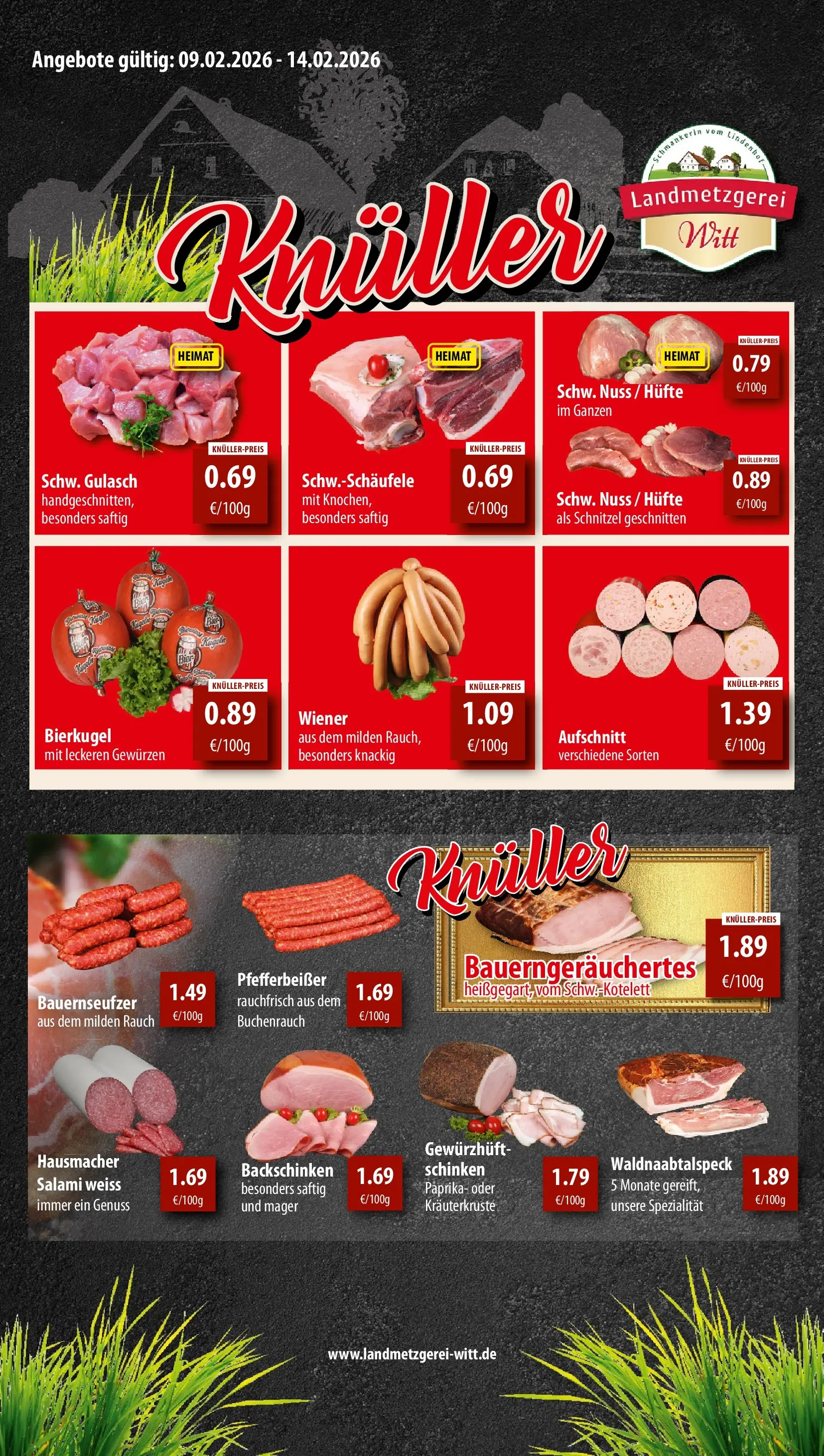 REWE Prospekt ab 09.02.2026 zum Blättern » Angebote | Seite: 14 | Produkte: Bier, Paprika, Gulasch, Schinken