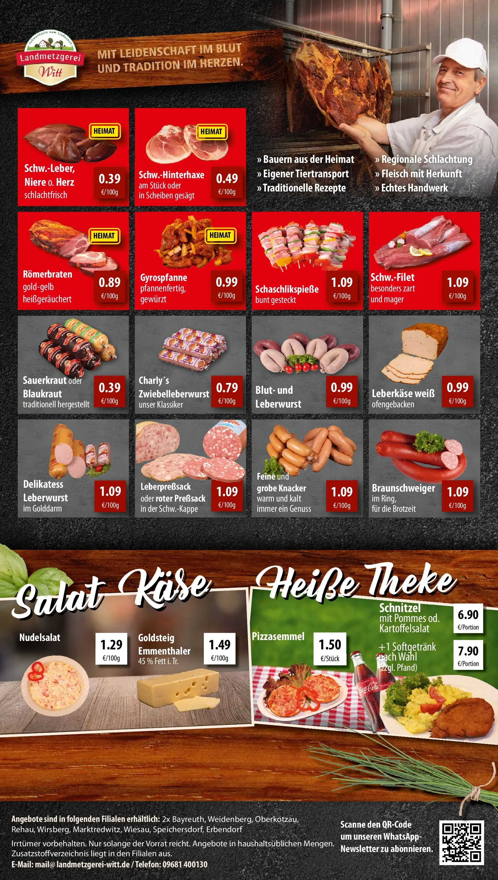 REWE Prospekt ab 09.02.2026 zum Blättern » Angebote | Seite: 15 | Produkte: Theke, Pommes, Schnitzel, Salat