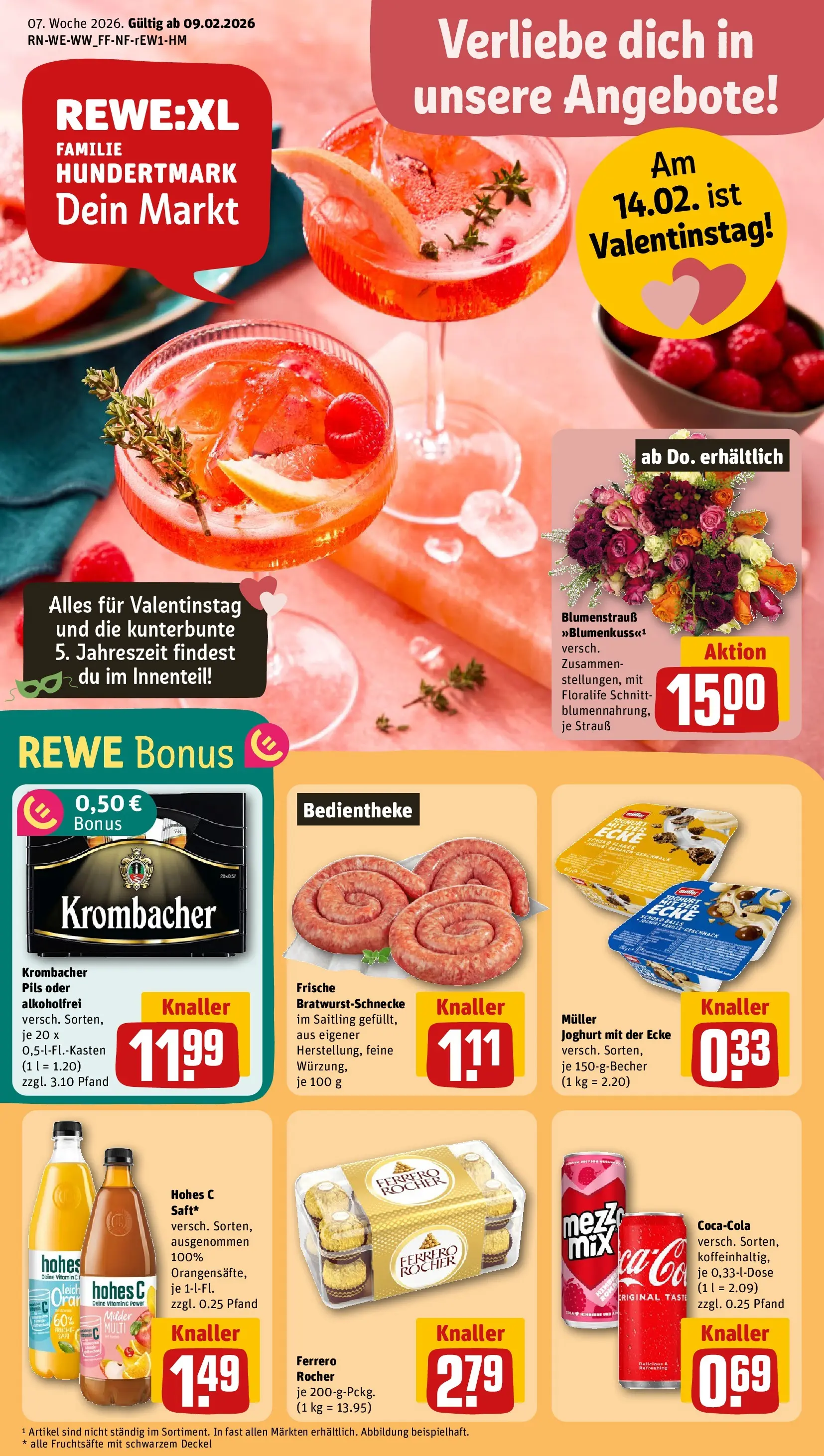 REWE Prospekt ab 09.02.2026 zum Blättern » Angebote | Seite: 1