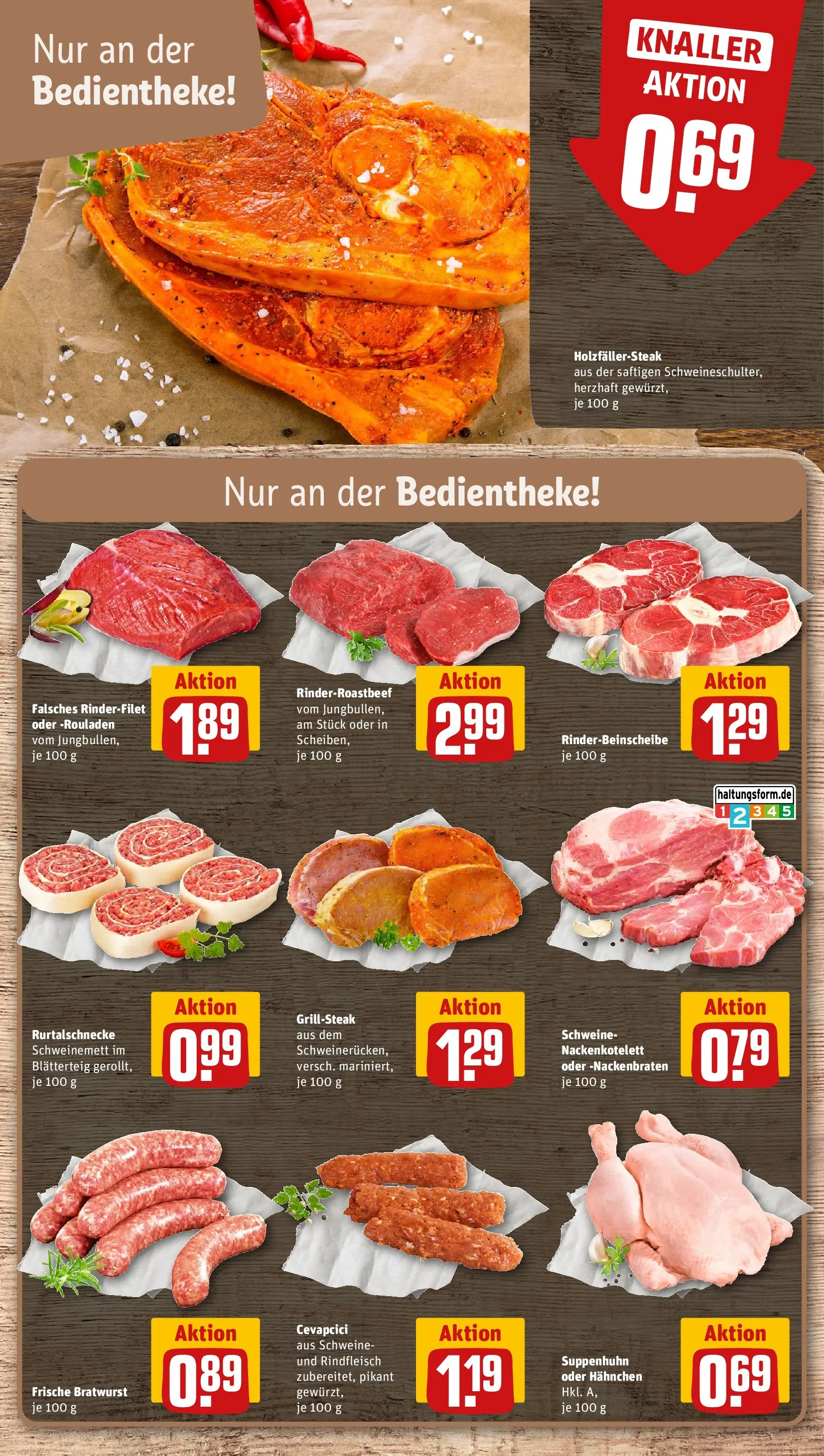 REWE Prospekt ab 09.02.2026 zum Blättern » Angebote | Seite: 16 | Produkte: Hahnchen, Rinderfilet, Bratwurst, Steak