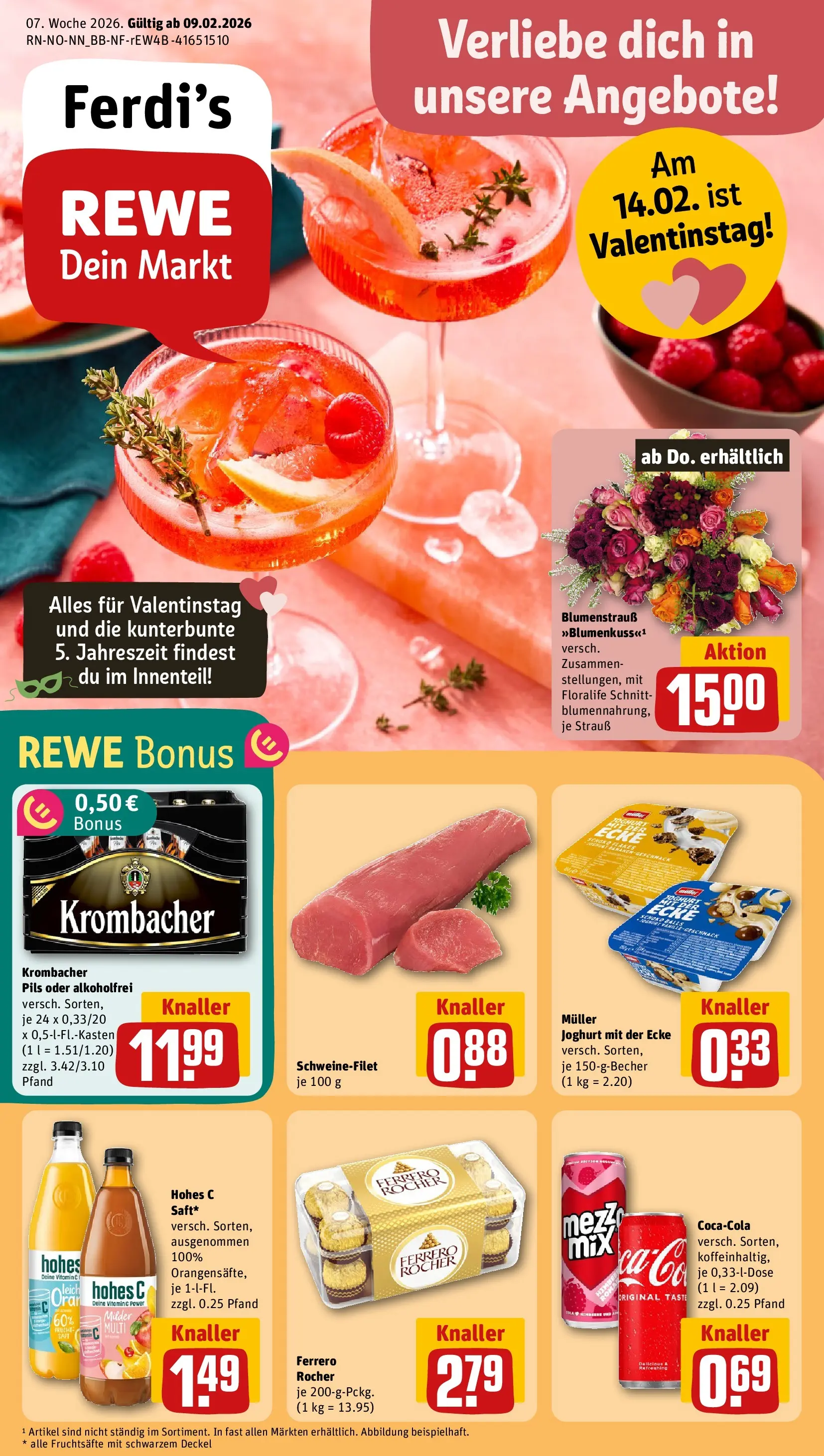 REWE Prospekt ab 09.02.2026 zum Blättern » Angebote | Seite: 1