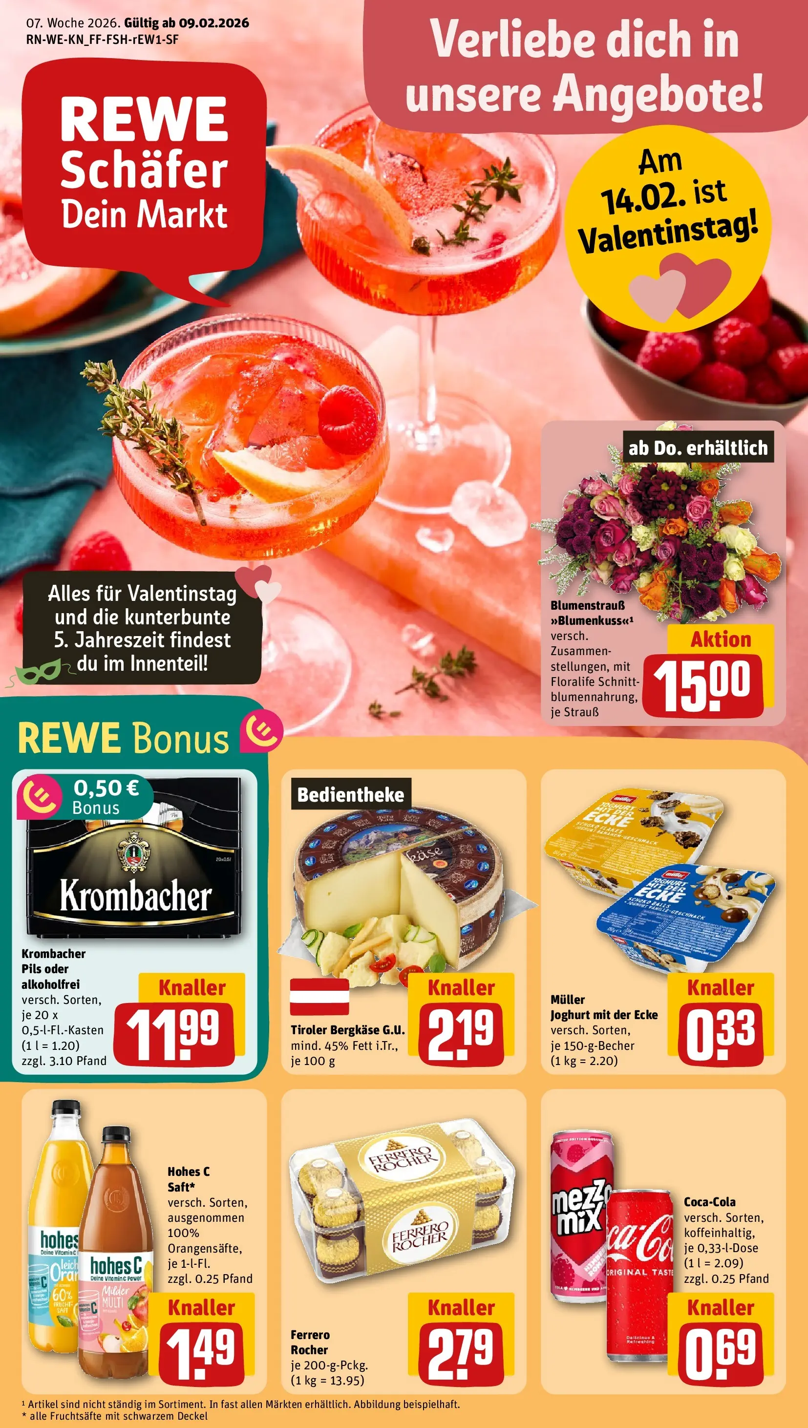 REWE Prospekt ab 09.02.2026 zum Blättern » Angebote | Seite: 1