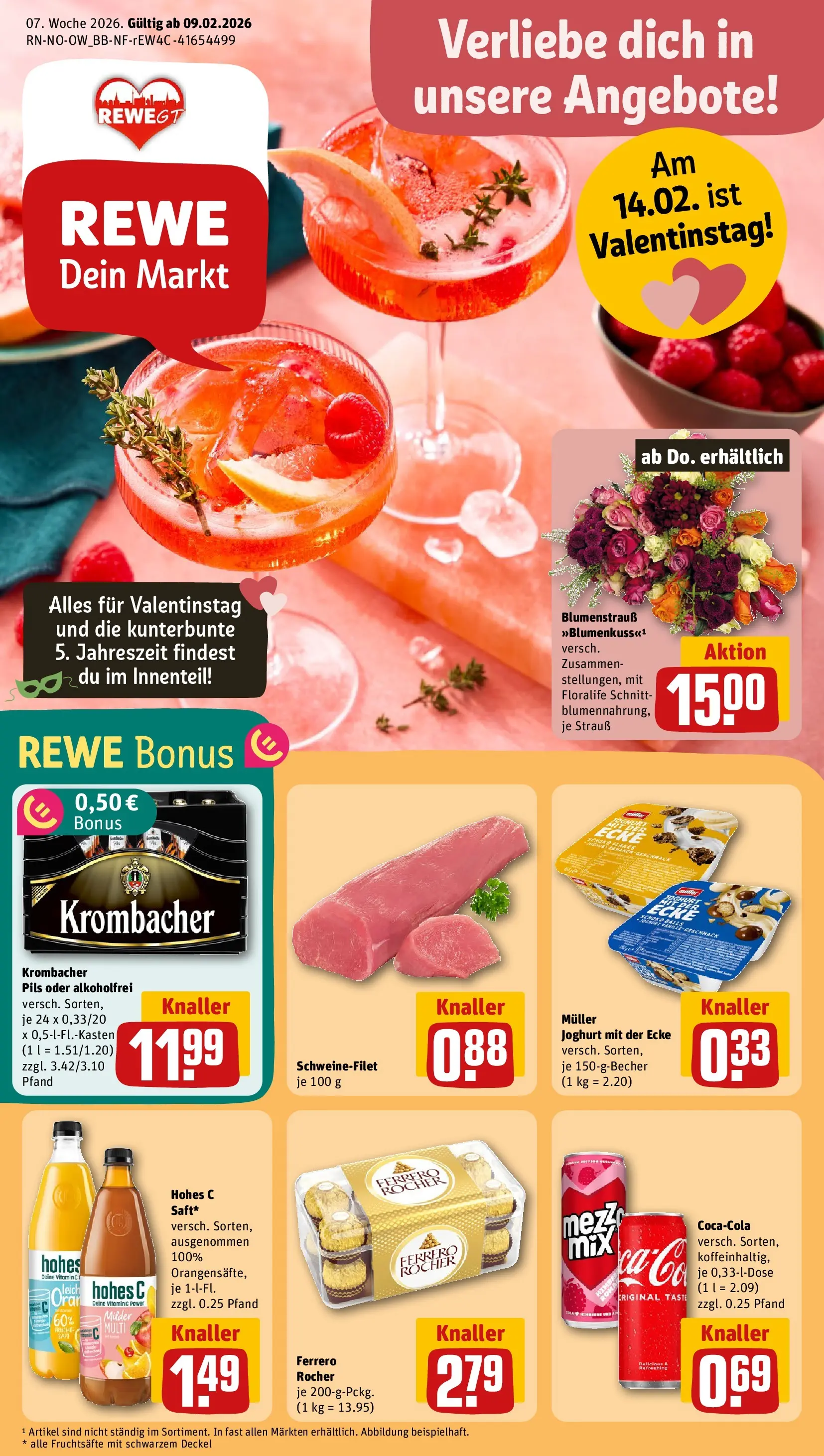 REWE Prospekt ab 09.02.2026 zum Blättern » Angebote | Seite: 1