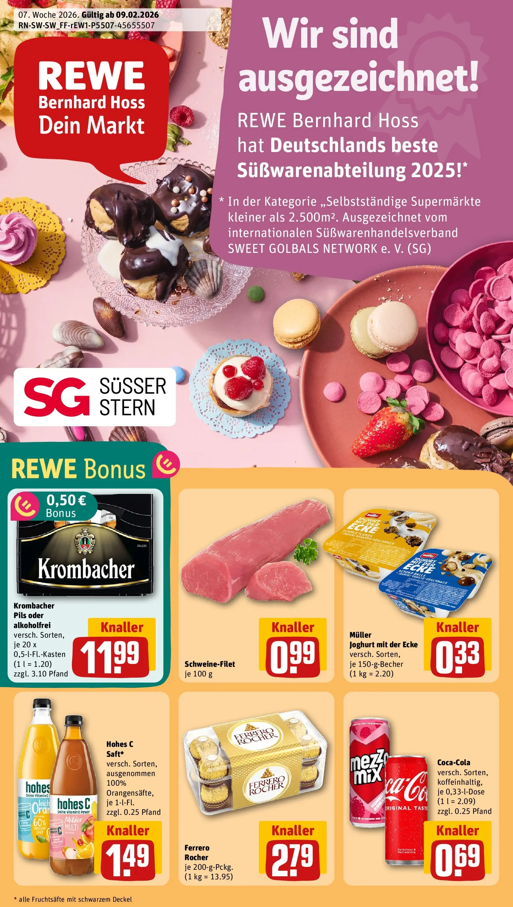 REWE Prospekt ab 09.02.2026 zum Blättern » Angebote | Seite: 1