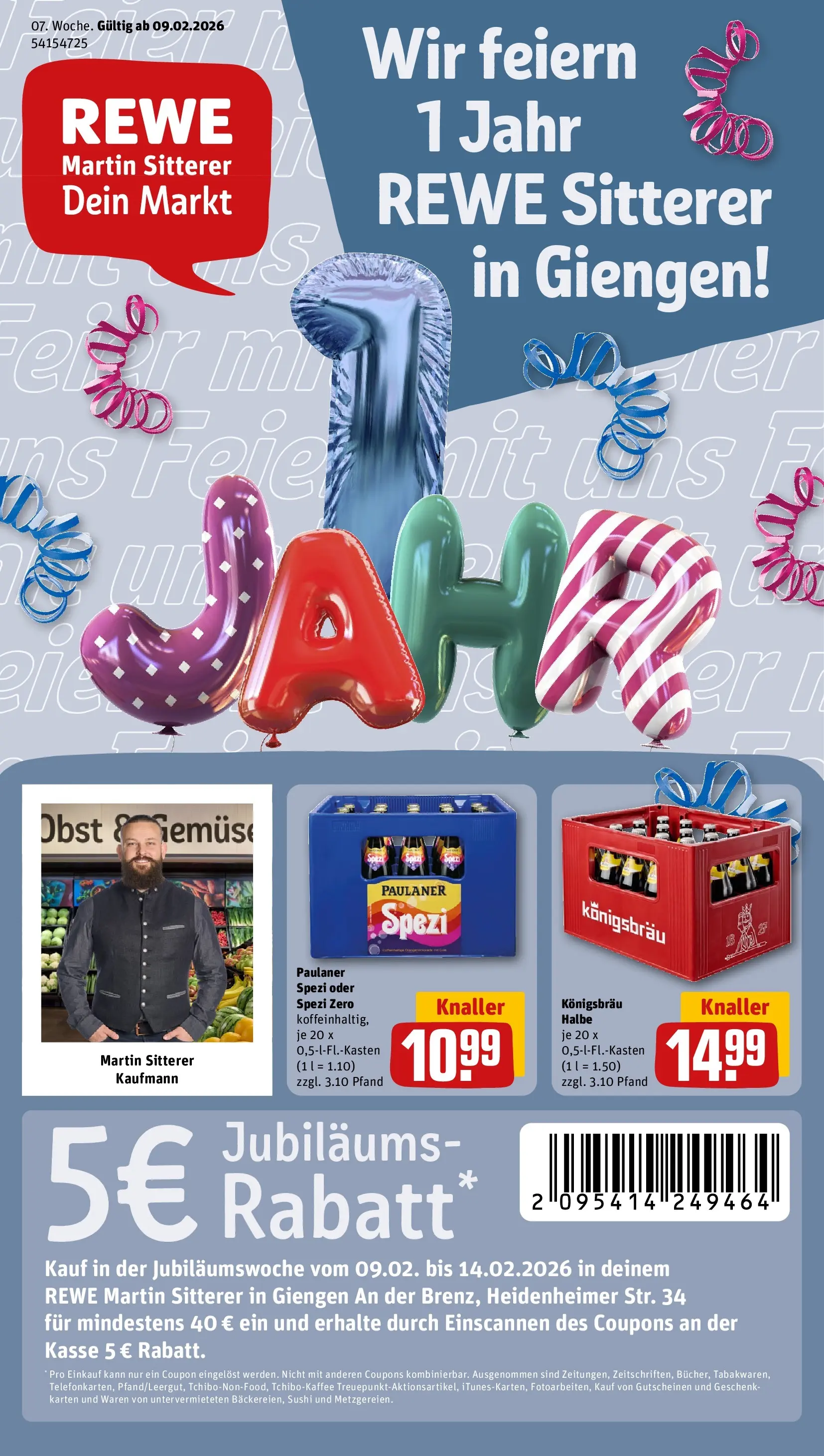 REWE Prospekt ab 09.02.2026 zum Blättern » Angebote | Seite: 1