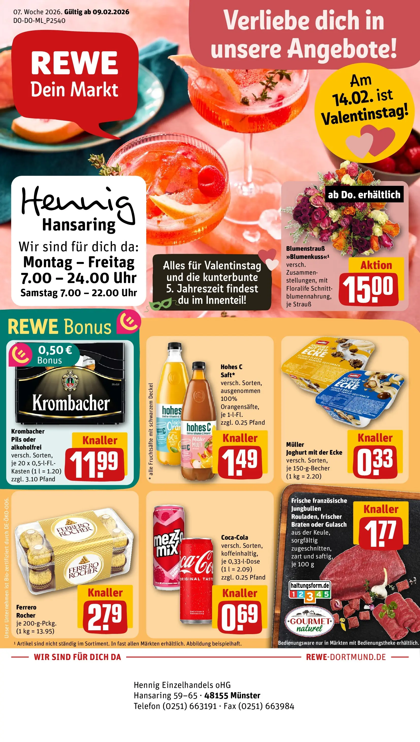 REWE Prospekt ab 09.02.2026 zum Blättern » Angebote | Seite: 1