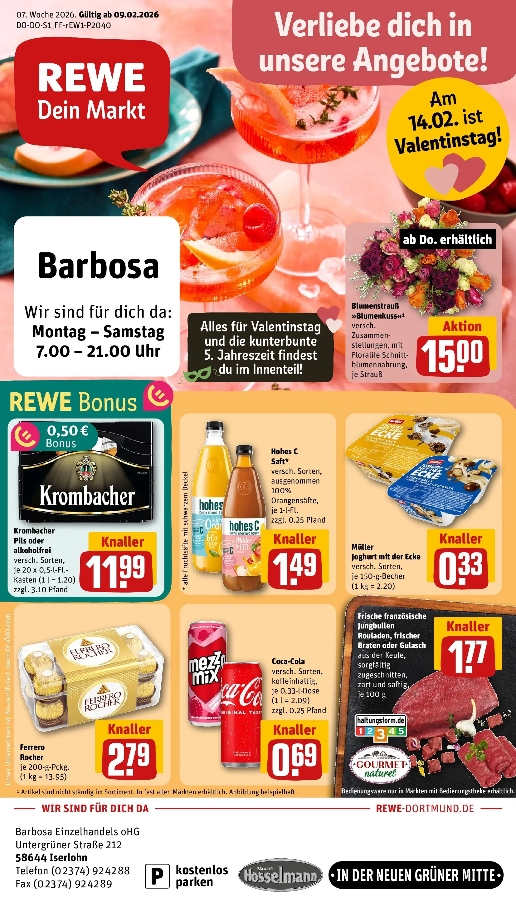 REWE Prospekt ab 09.02.2026 zum Blättern » Angebote | Seite: 1