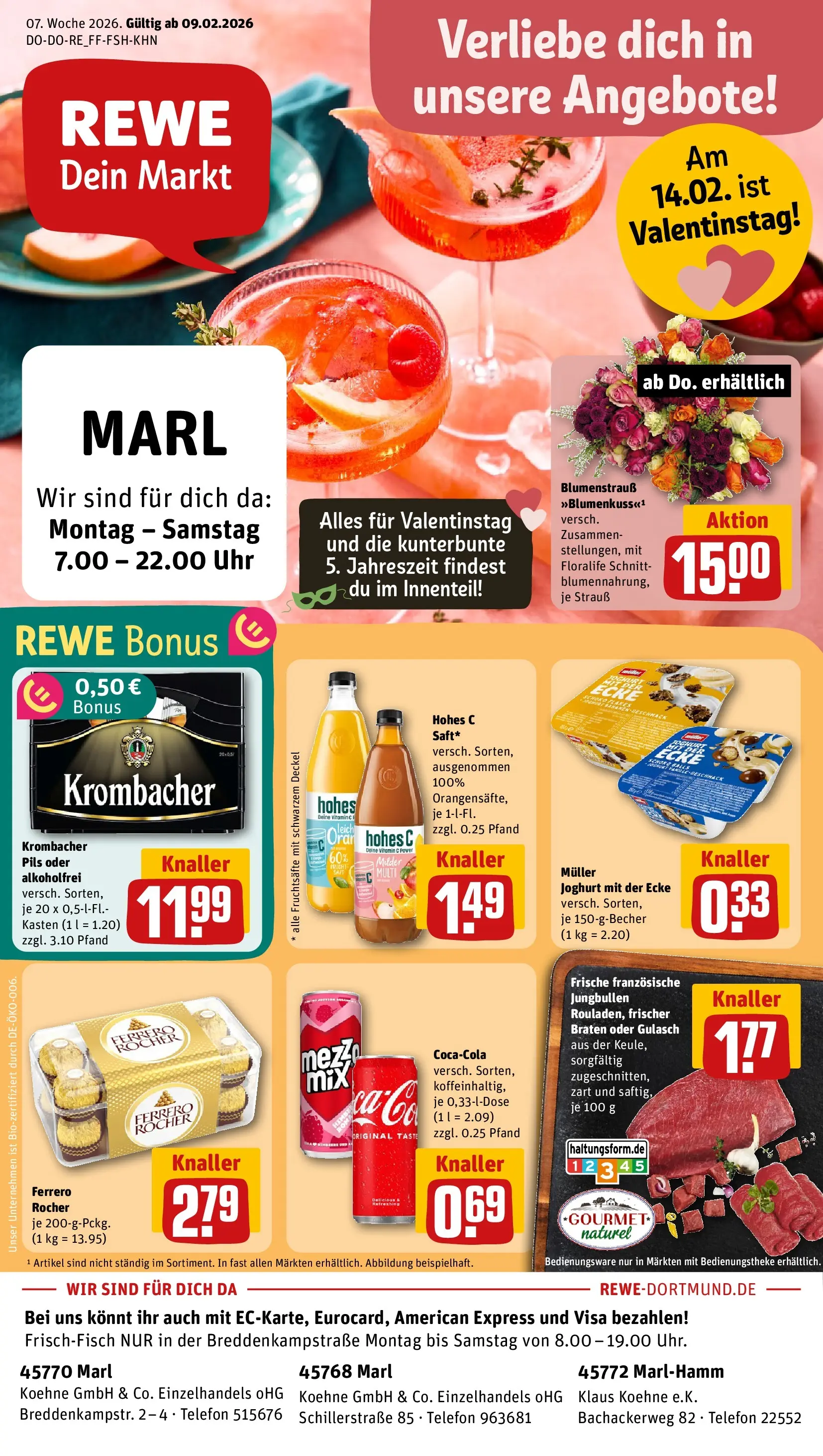 REWE Prospekt ab 09.02.2026 zum Blättern » Angebote | Seite: 1