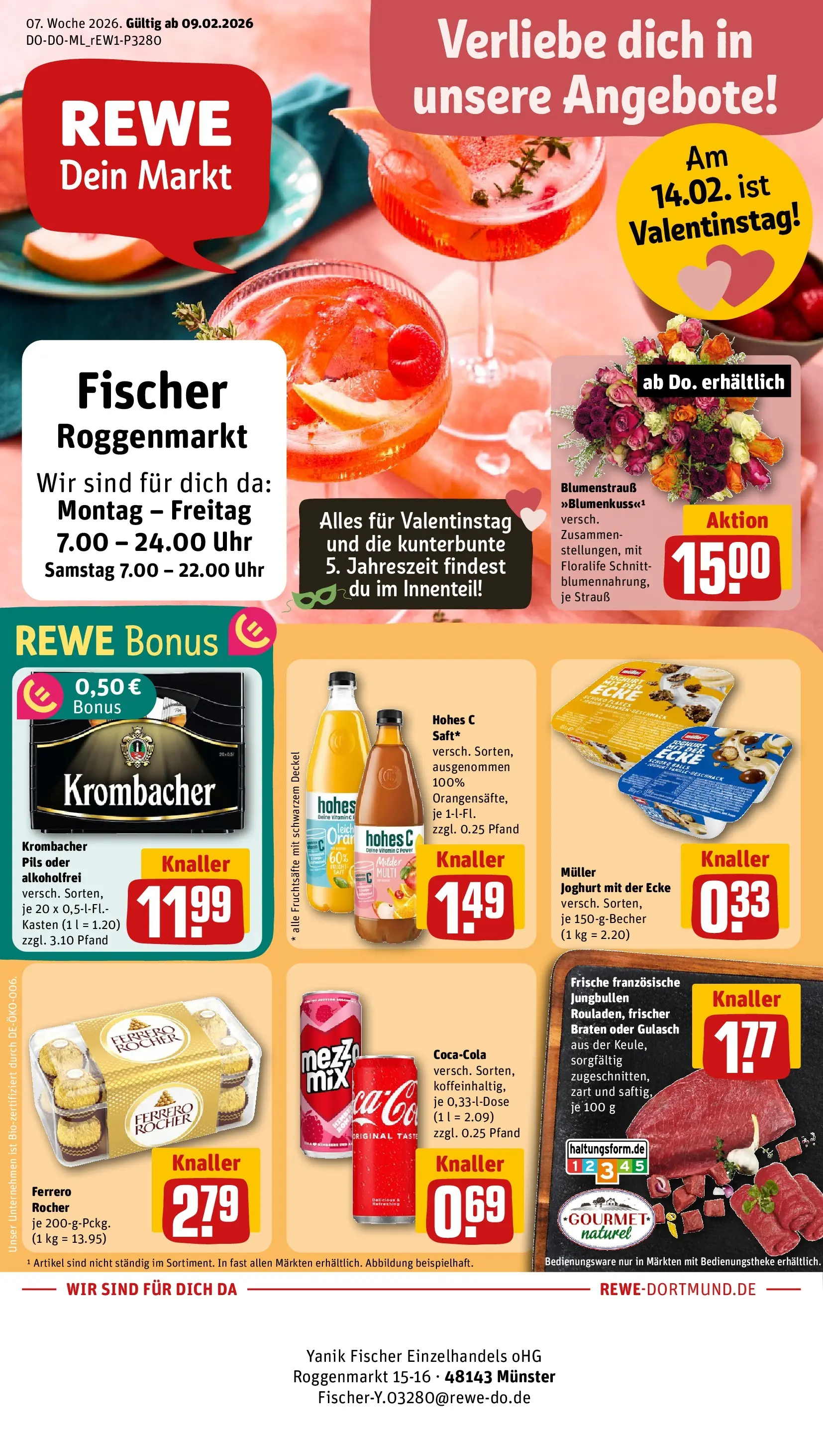 REWE Prospekt ab 09.02.2026 zum Blättern » Angebote | Seite: 1