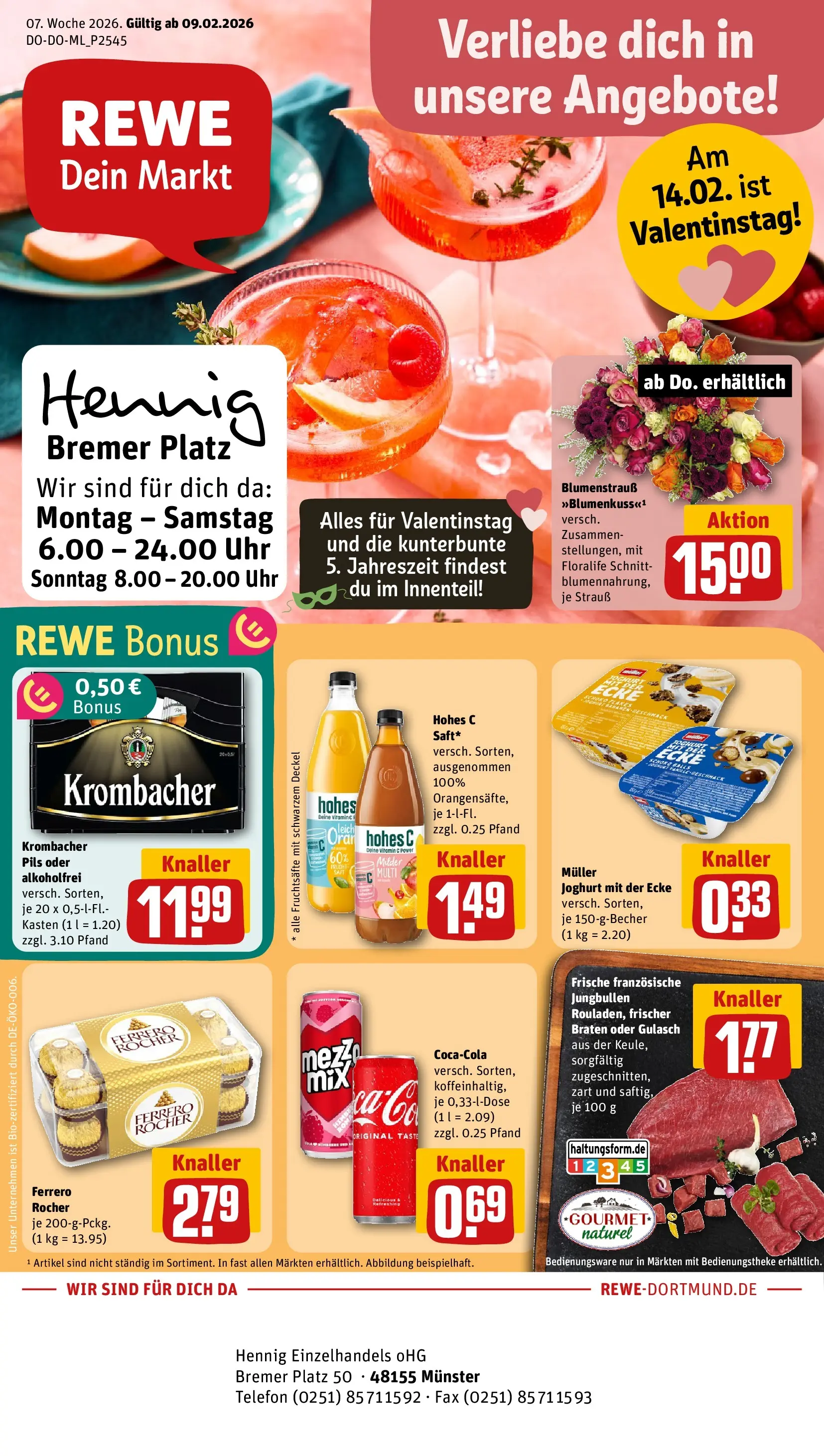 REWE Prospekt ab 09.02.2026 zum Blättern » Angebote | Seite: 1