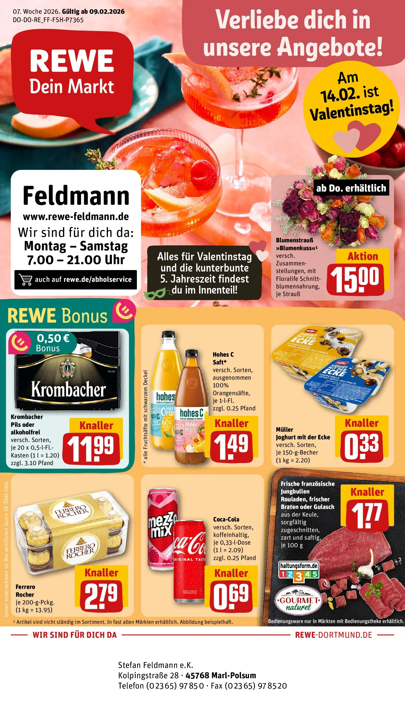 REWE Prospekt ab 09.02.2026 zum Blättern » Angebote | Seite: 1