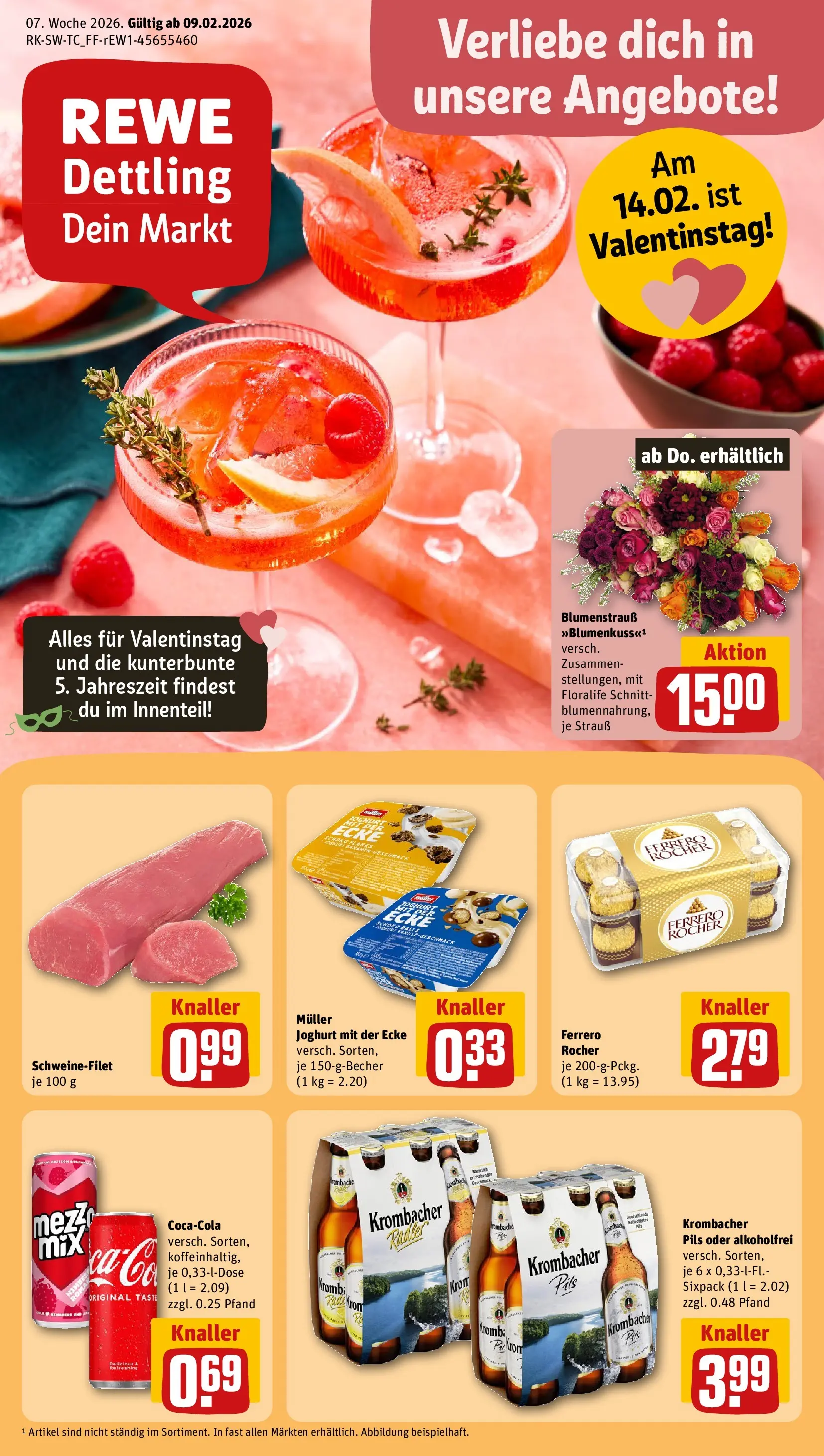 REWE Prospekt ab 09.02.2026 zum Blättern » Angebote | Seite: 1