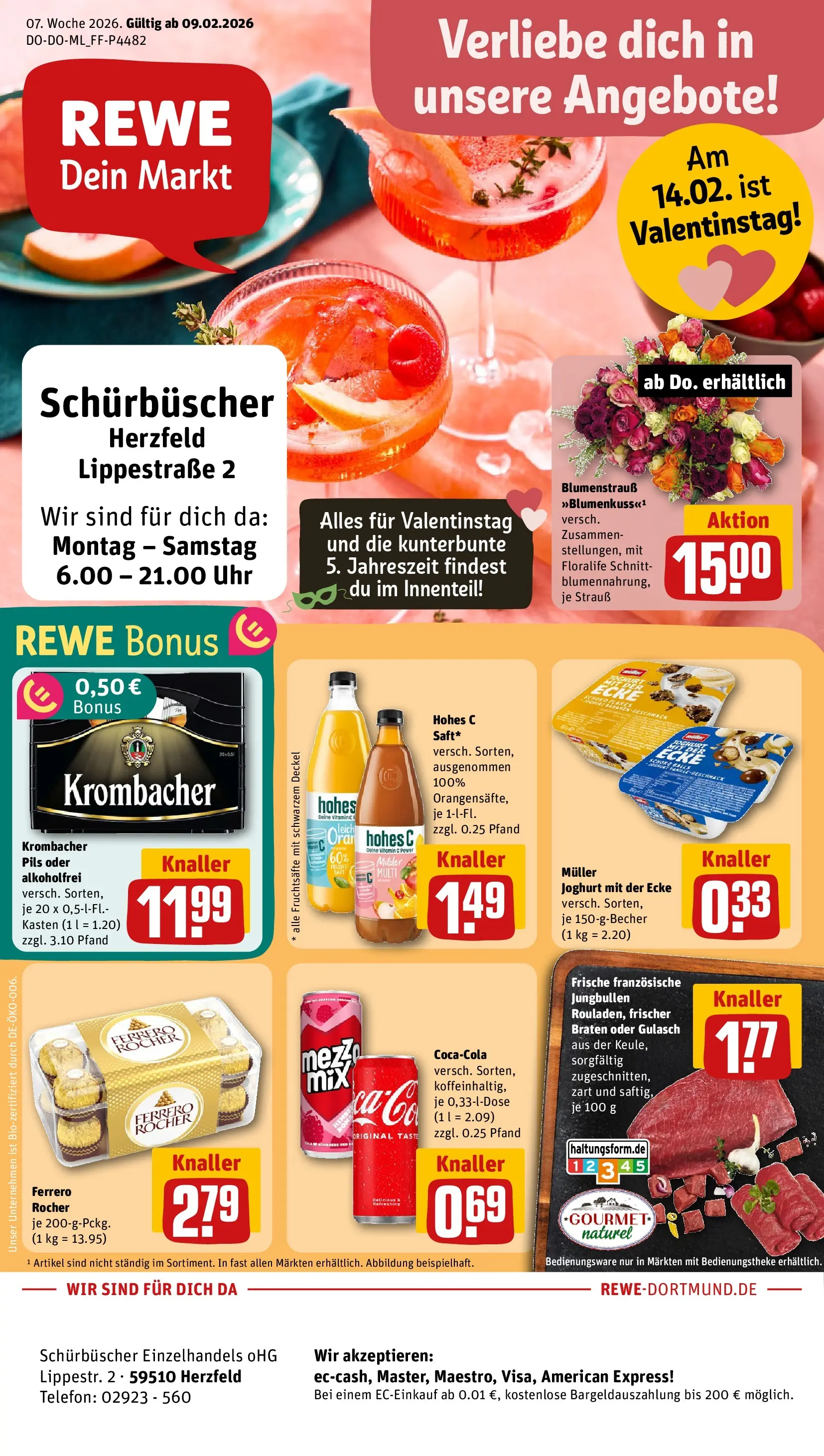 REWE Prospekt ab 09.02.2026 zum Blättern » Angebote | Seite: 1