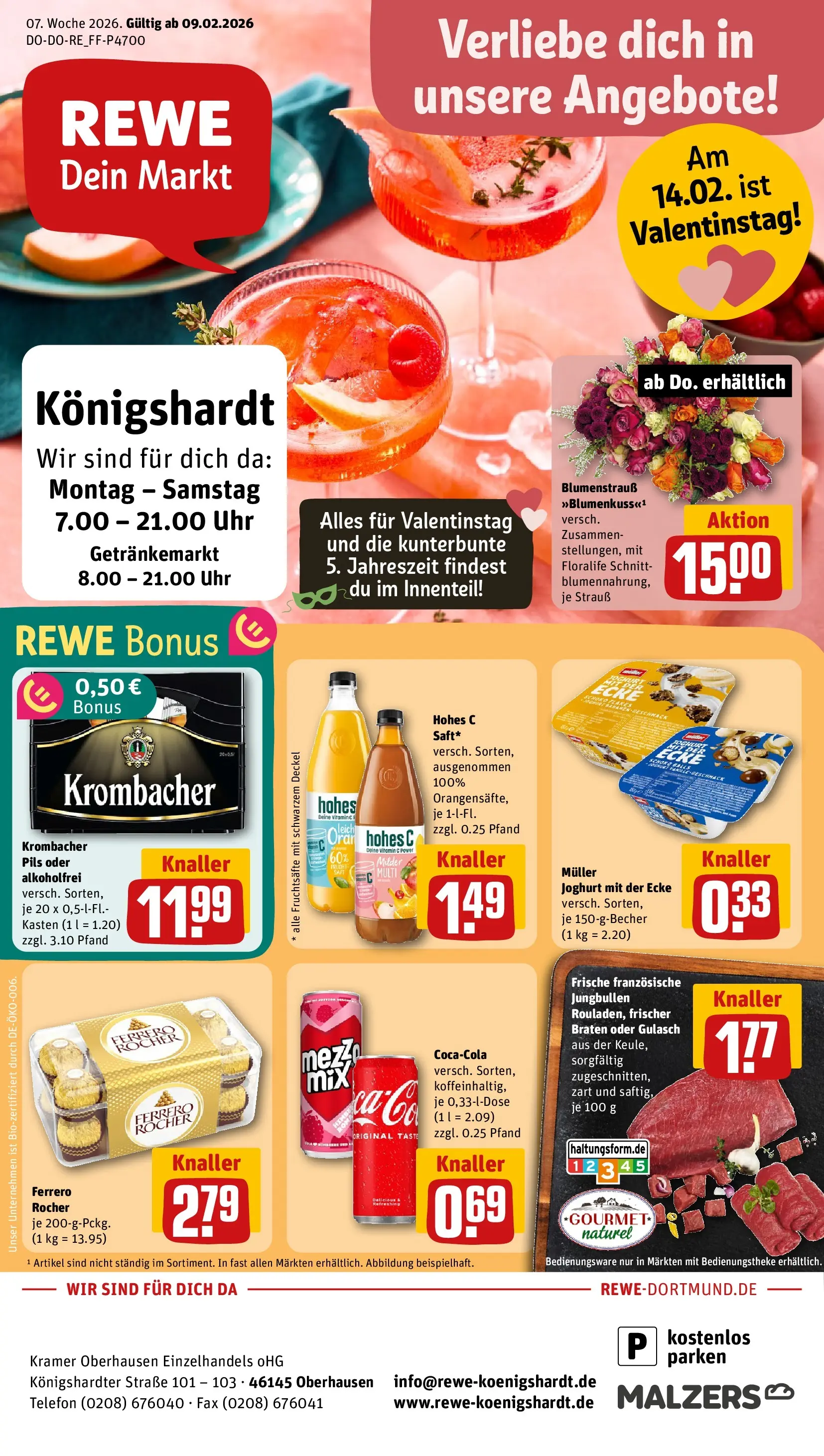 REWE Prospekt ab 09.02.2026 zum Blättern » Angebote | Seite: 1