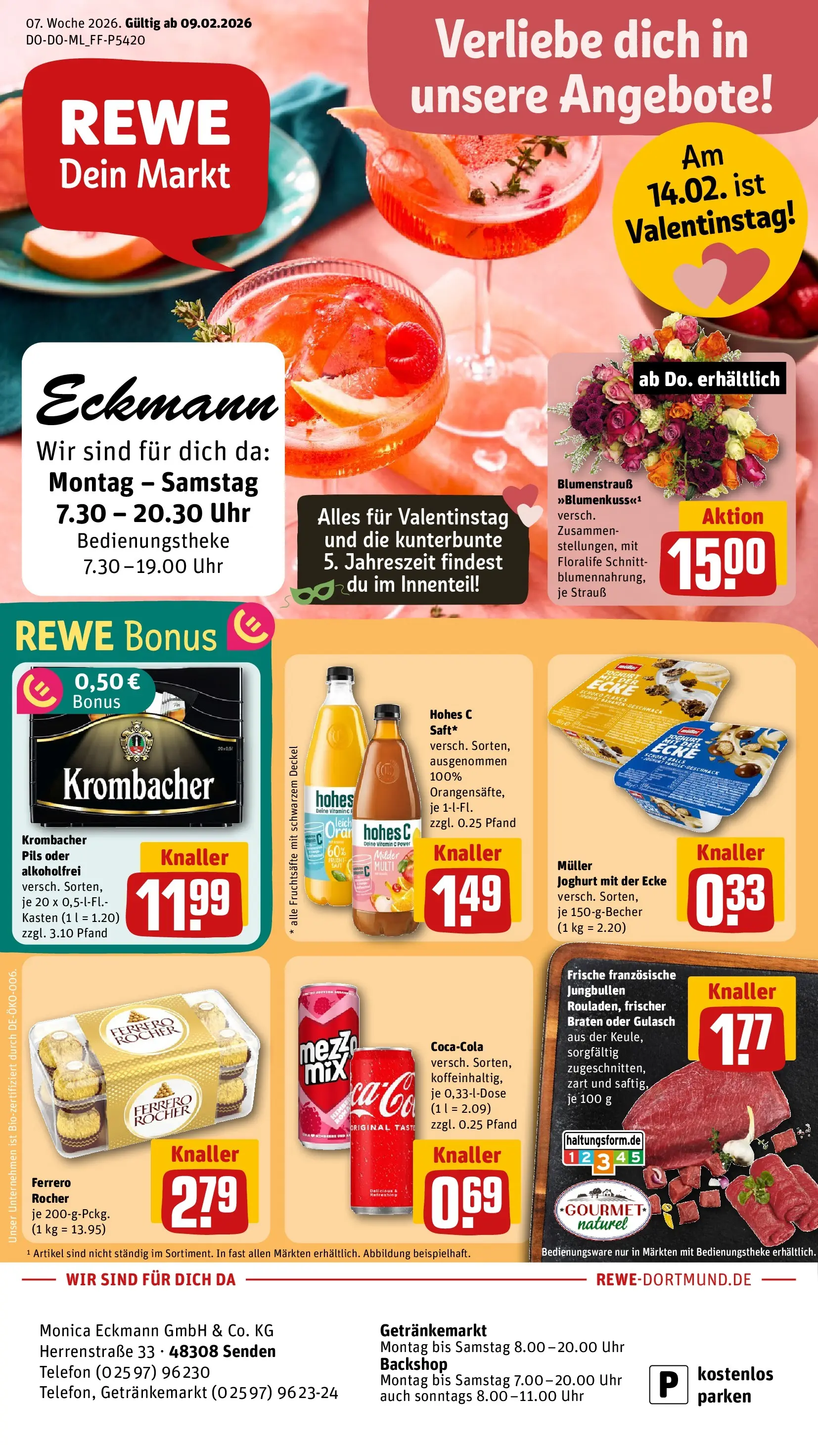 REWE Prospekt ab 09.02.2026 zum Blättern » Angebote | Seite: 1