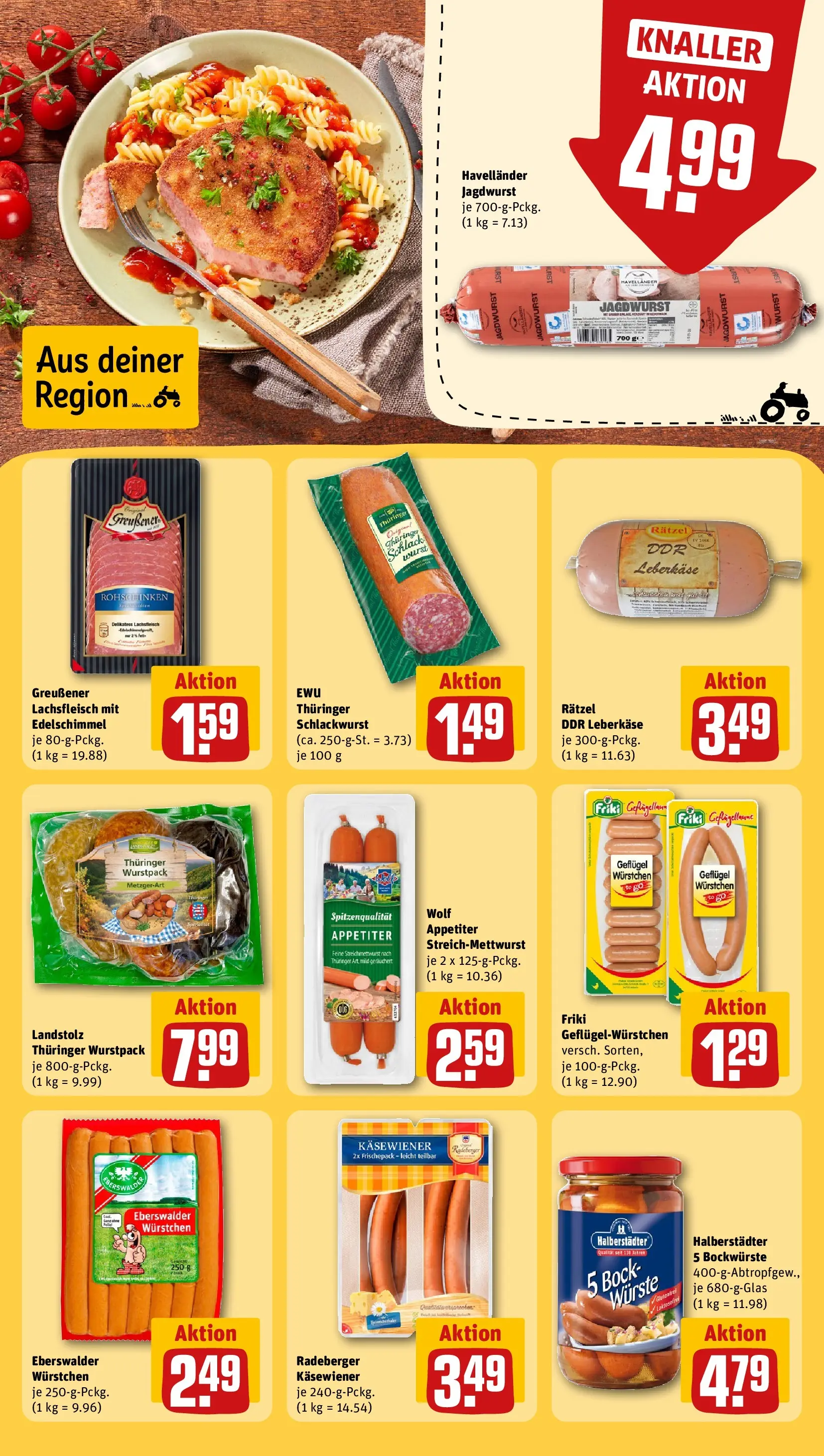 REWE Prospekt ab 09.02.2026 zum Blättern » Angebote | Seite: 18 | Produkte: Wurst, Leberkase