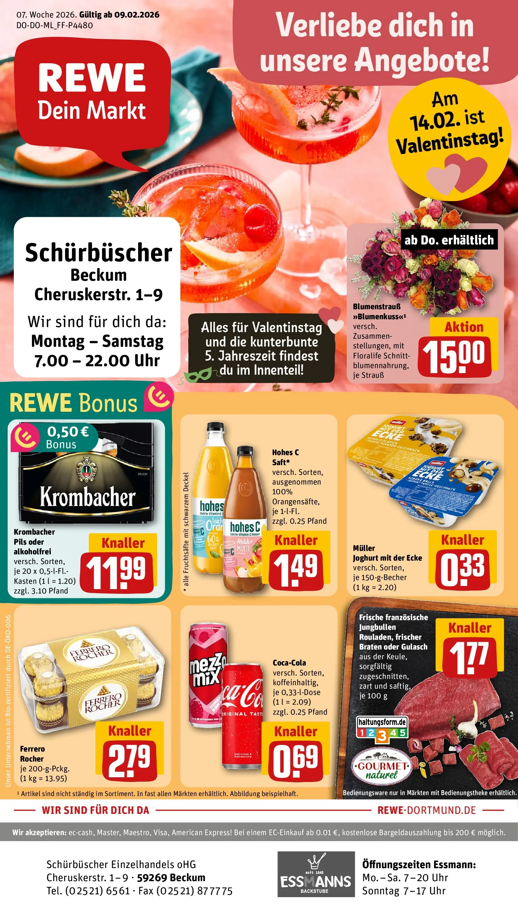REWE Prospekt ab 09.02.2026 zum Blättern » Angebote | Seite: 1