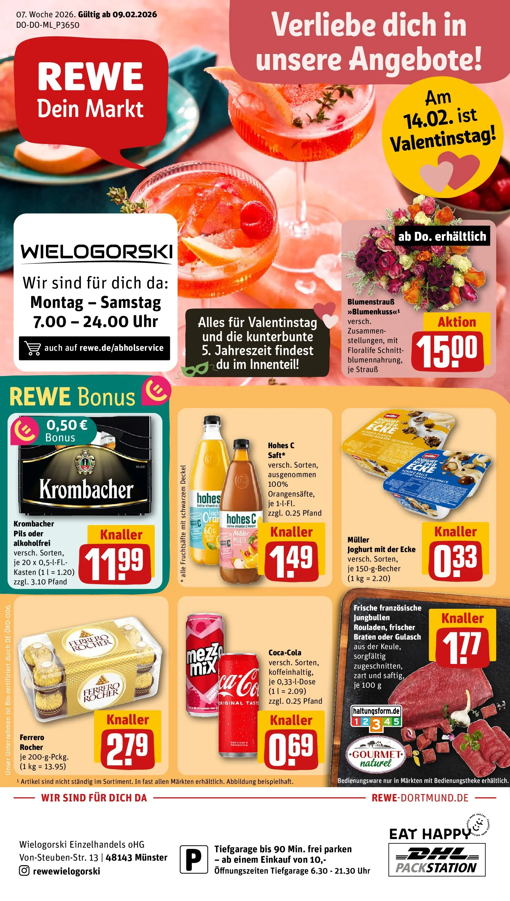 REWE Prospekt ab 09.02.2026 zum Blättern » Angebote | Seite: 1