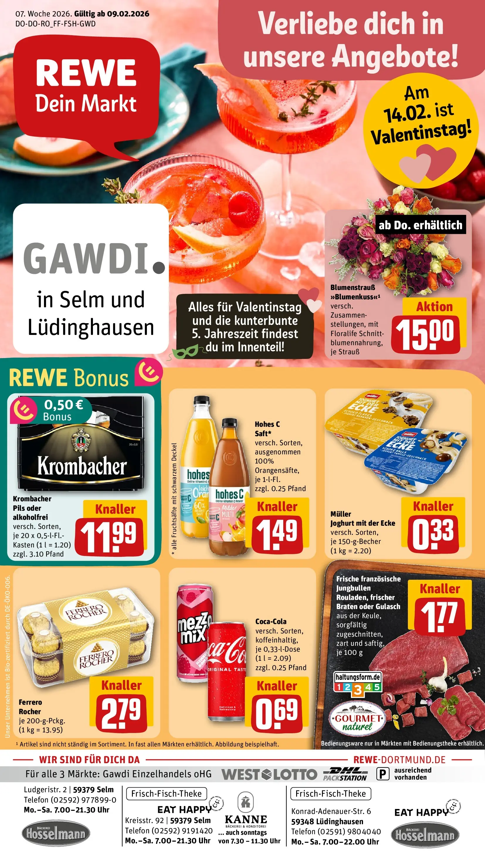 REWE Prospekt ab 09.02.2026 zum Blättern » Angebote | Seite: 1