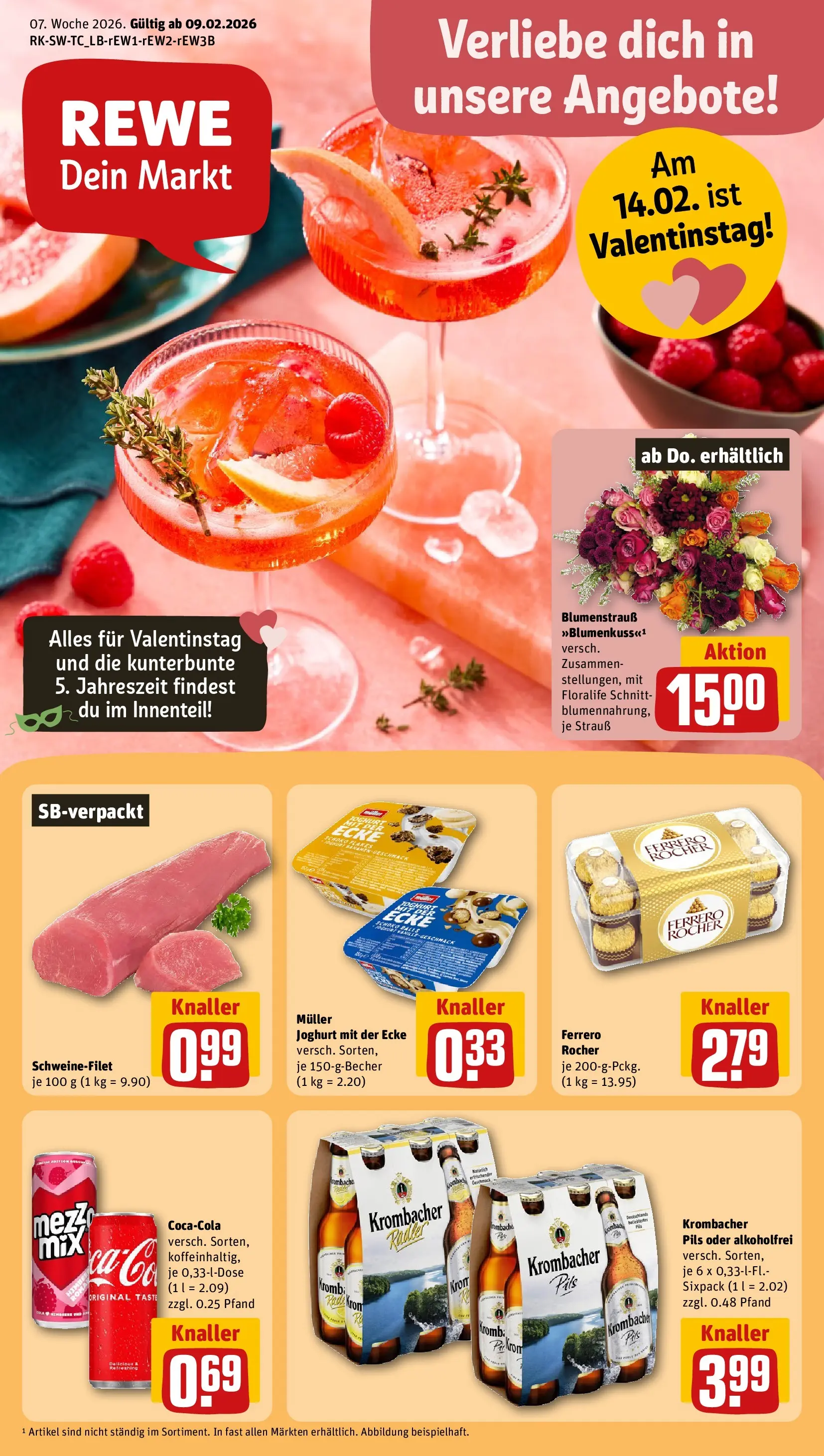 REWE Prospekt ab 09.02.2026 zum Blättern » Angebote | Seite: 1