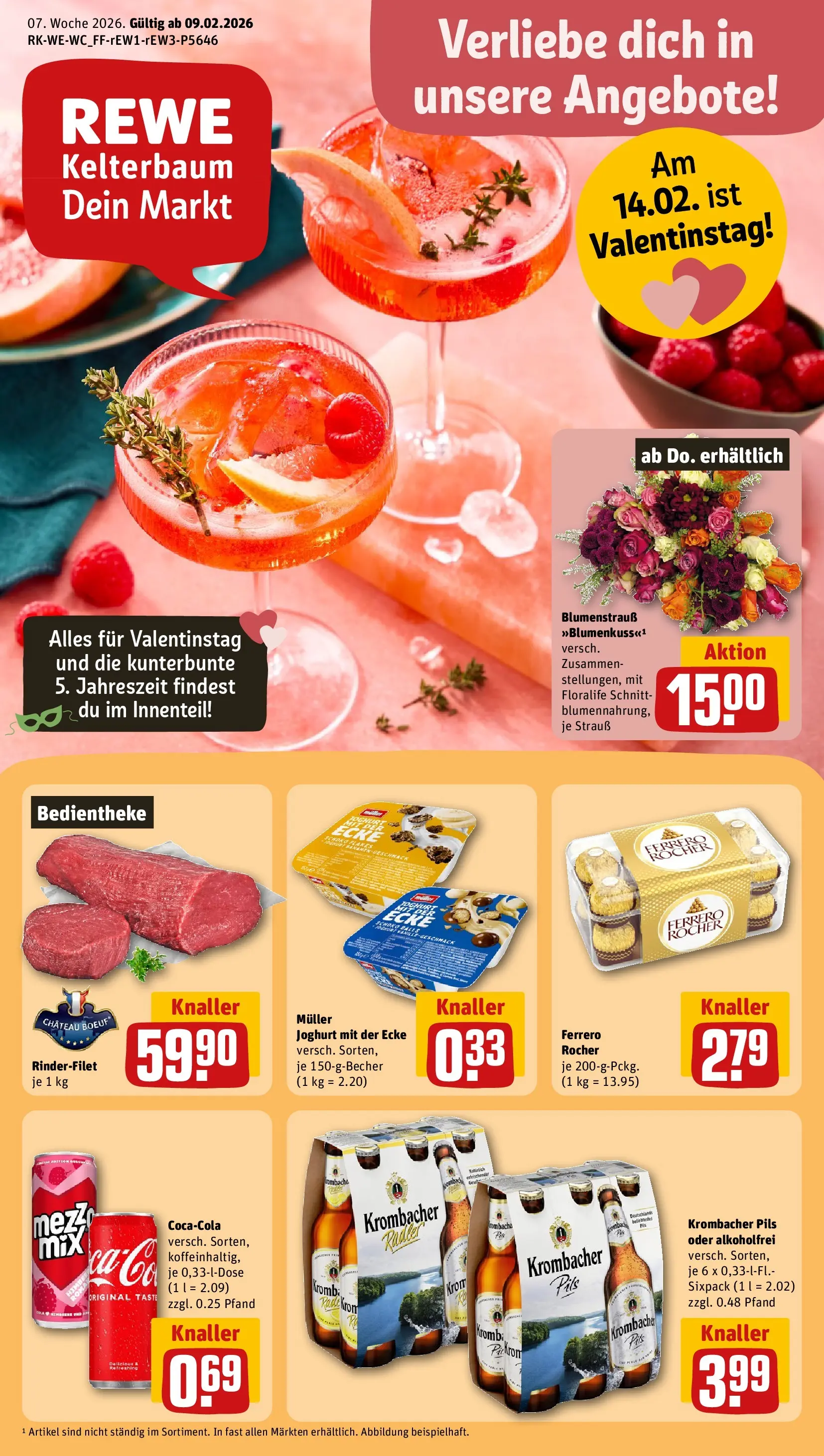 REWE Prospekt ab 09.02.2026 zum Blättern » Angebote | Seite: 1