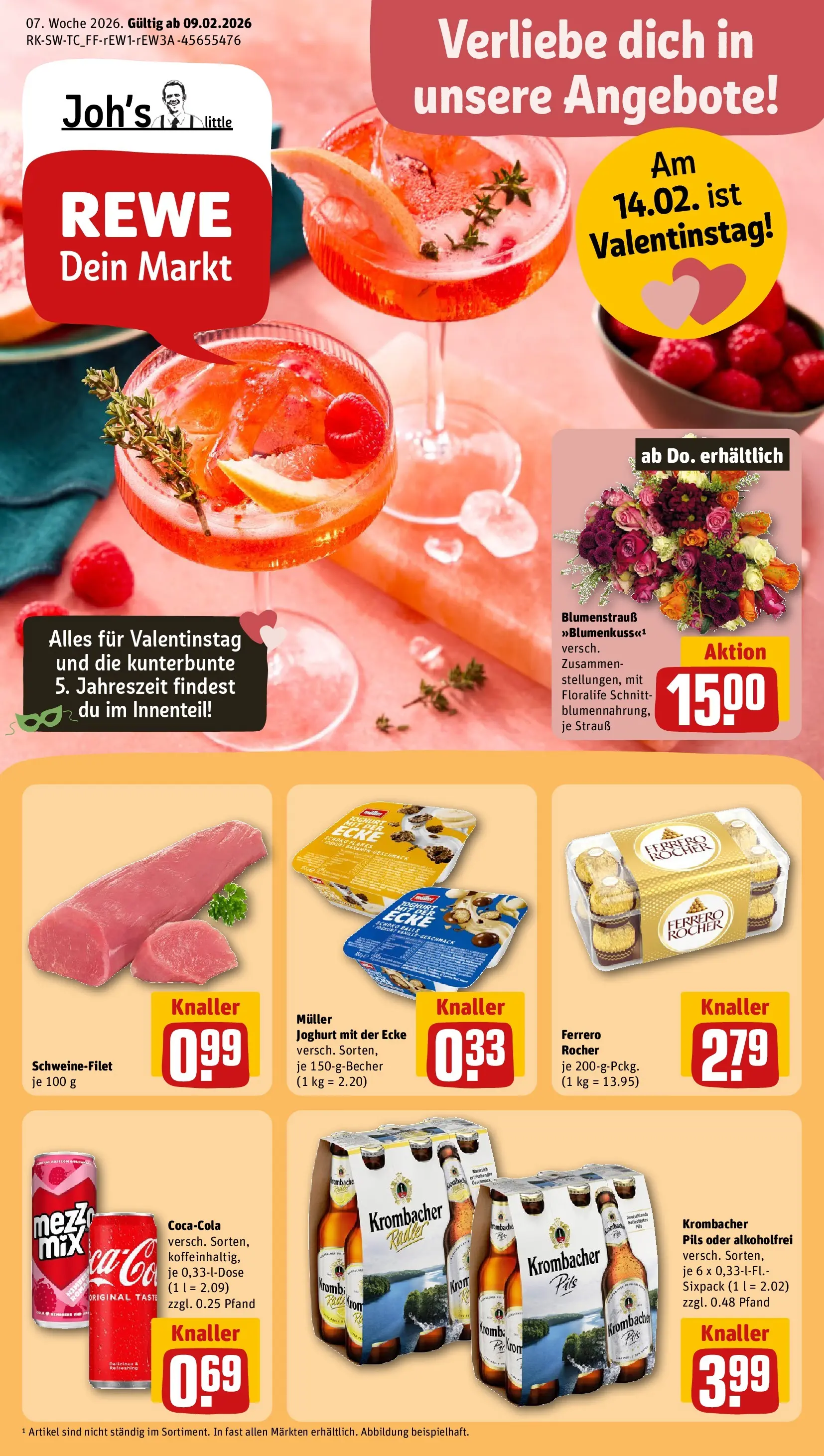 REWE Prospekt ab 09.02.2026 zum Blättern » Angebote | Seite: 1