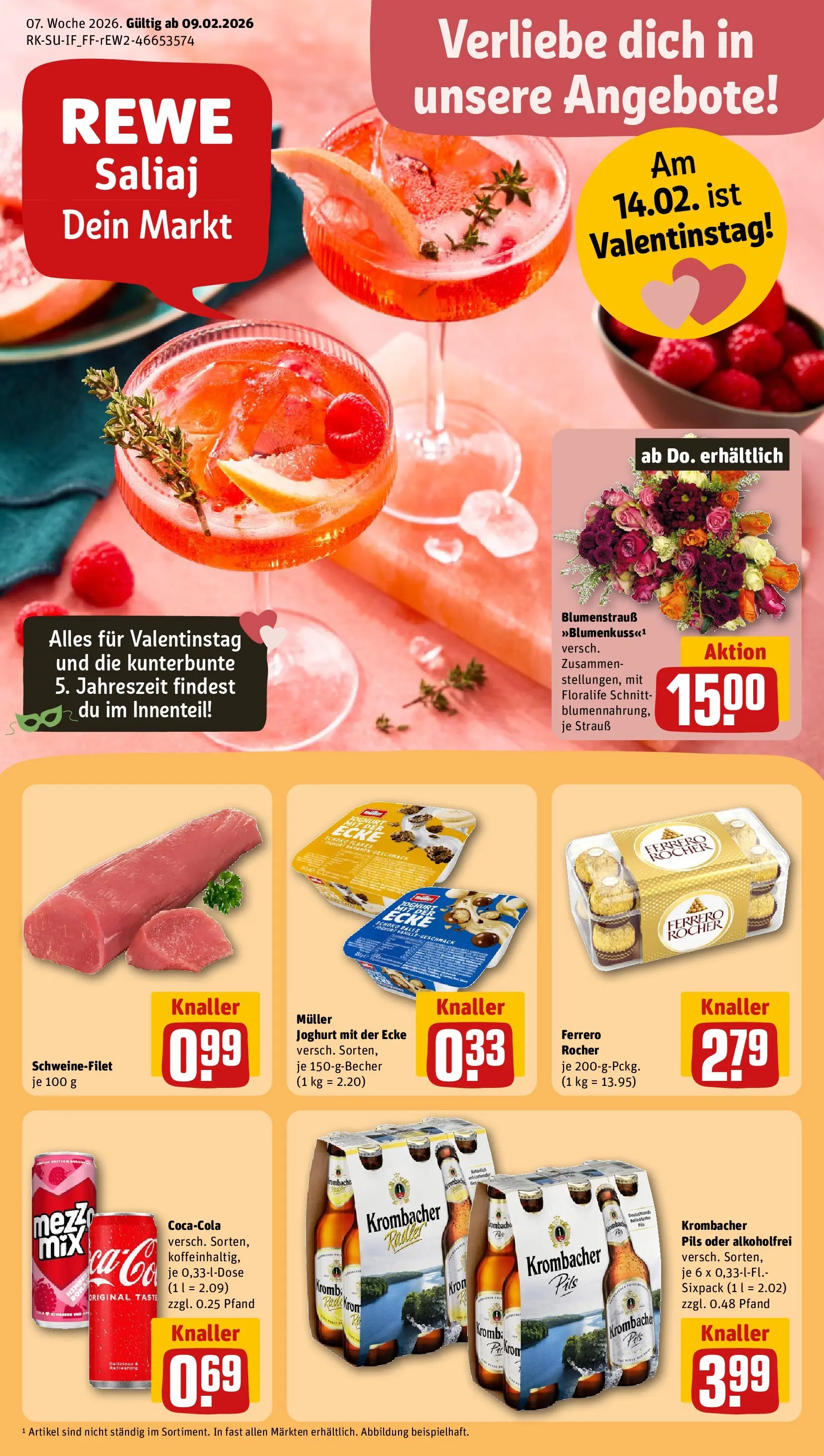REWE Prospekt ab 09.02.2026 zum Blättern » Angebote | Seite: 1