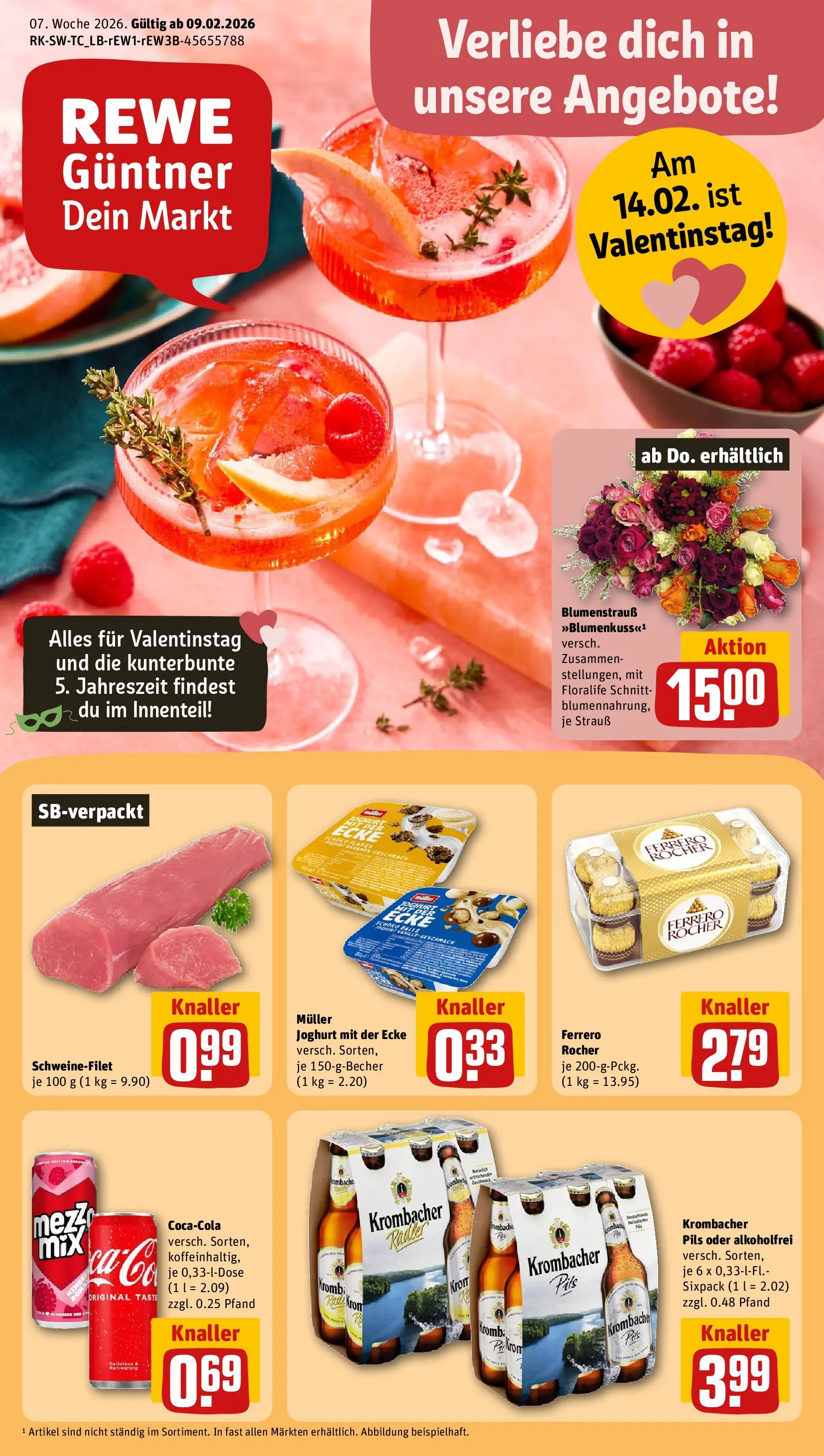 REWE Prospekt ab 09.02.2026 zum Blättern » Angebote | Seite: 1
