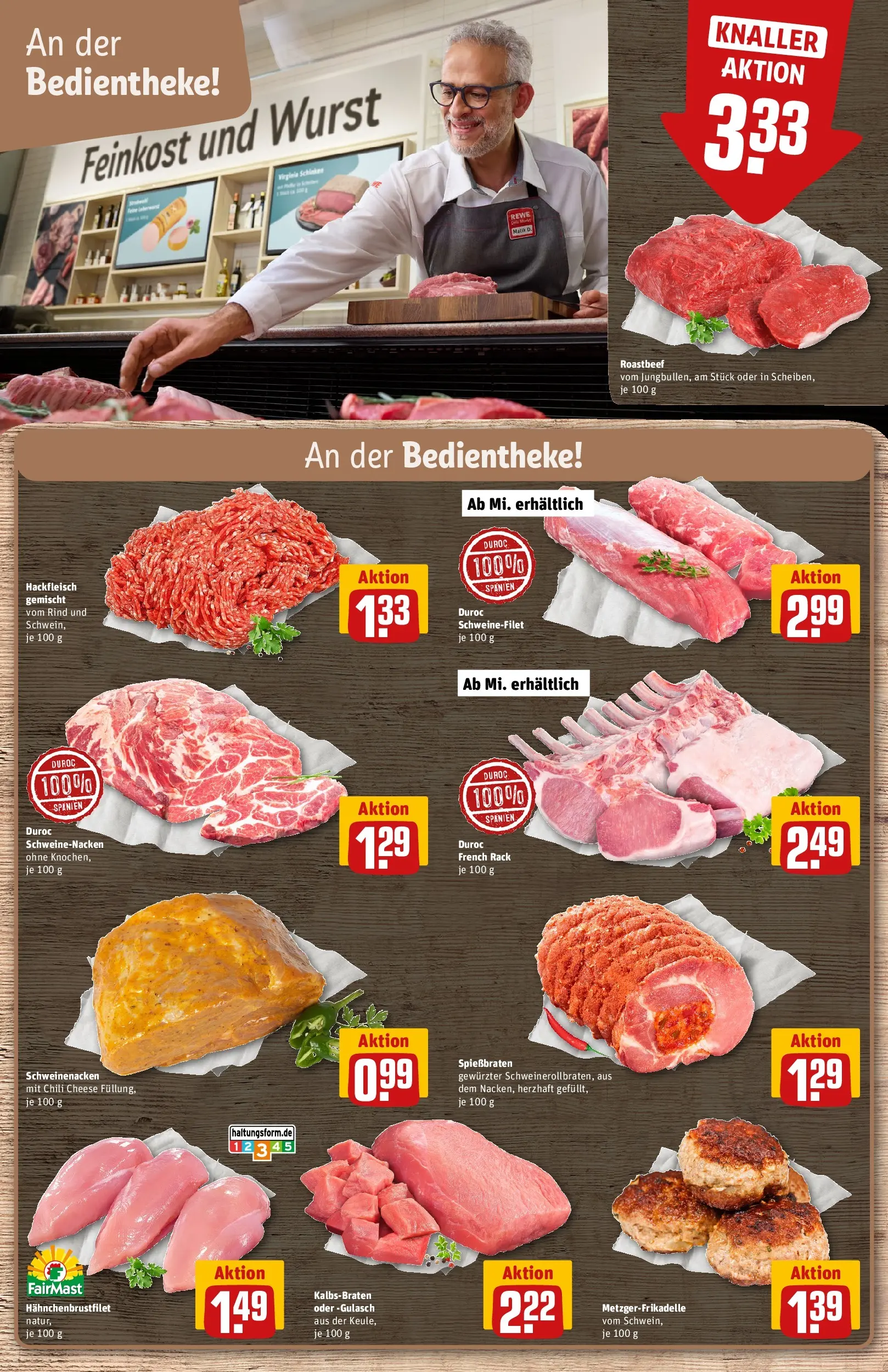 REWE Prospekt ab 09.02.2026 zum Blättern » Angebote | Seite: 17 | Produkte: Schweinenacken, Schweinefilet, Gulasch, Wurst