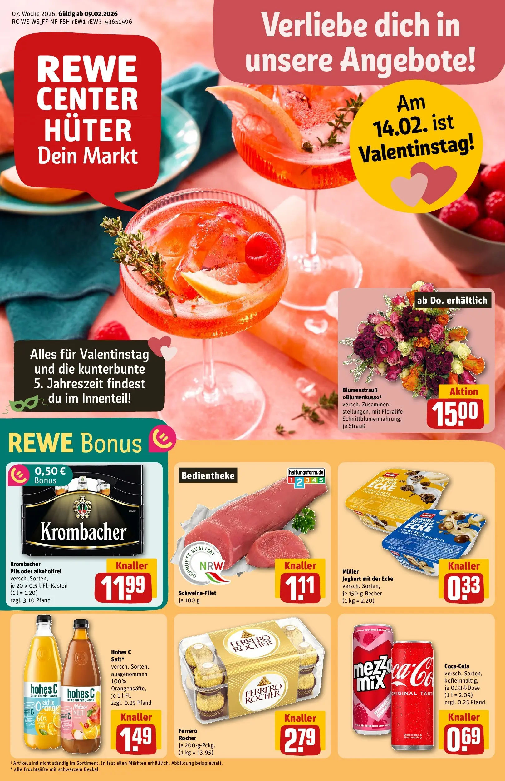 REWE Prospekt ab 09.02.2026 zum Blättern » Angebote | Seite: 1