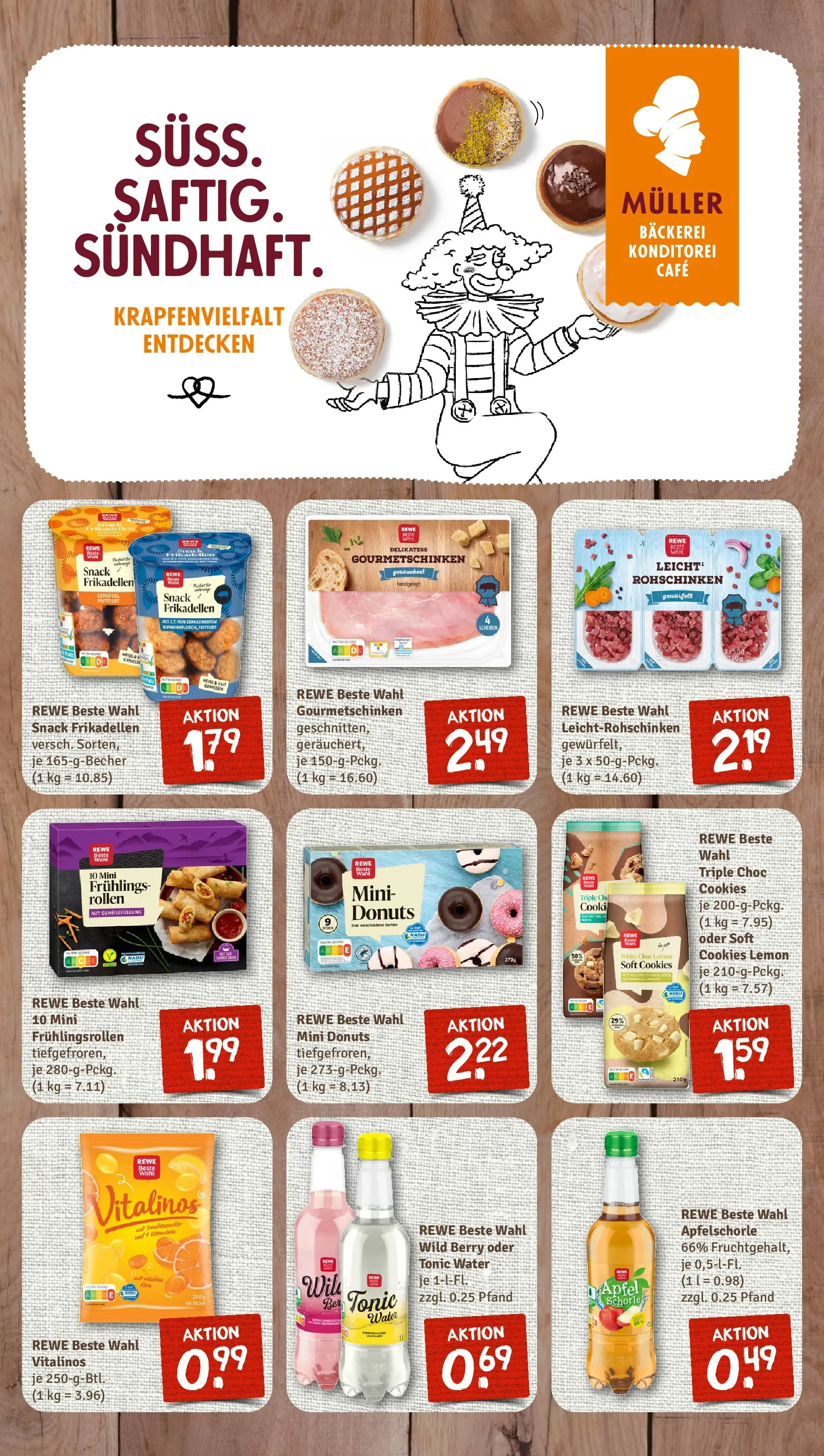 REWE Prospekt ab 09.02.2026 zum Blättern » Angebote | Seite: 11 | Produkte: Bäckerei, Äpfel, Apple, Donuts