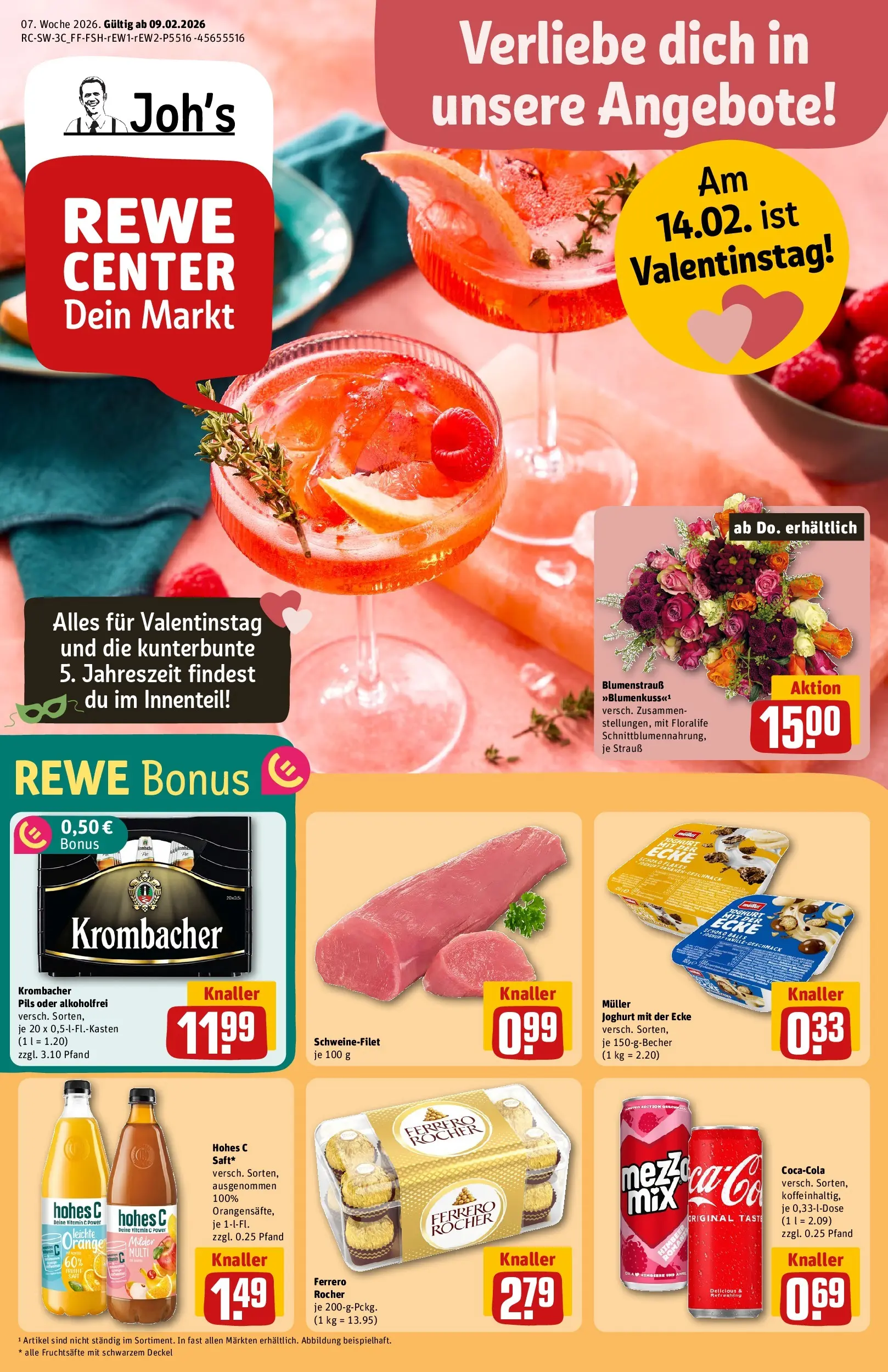 REWE Prospekt ab 09.02.2026 zum Blättern » Angebote | Seite: 1