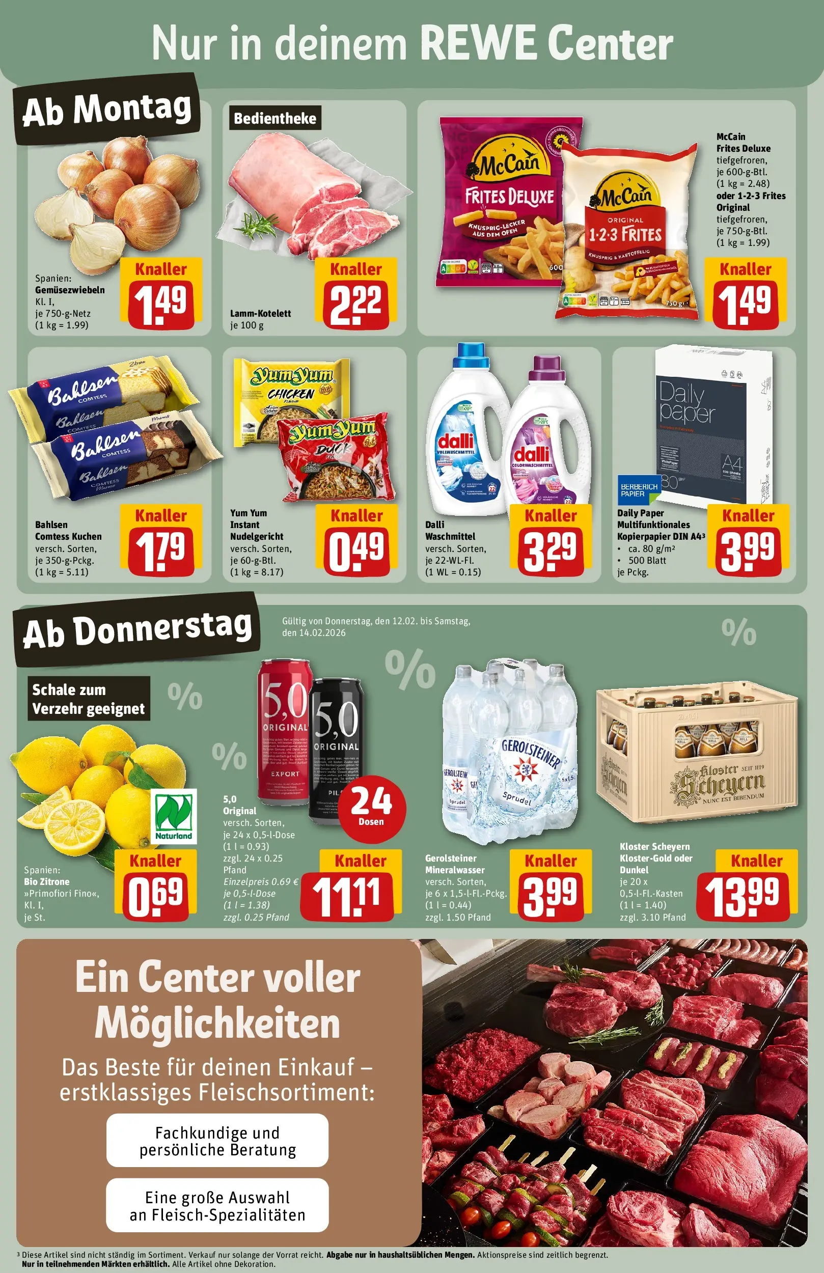 REWE Prospekt ab 09.02.2026 zum Blättern » Angebote | Seite: 3 | Produkte: Ofen, McCain, Zitrone, Kuchen