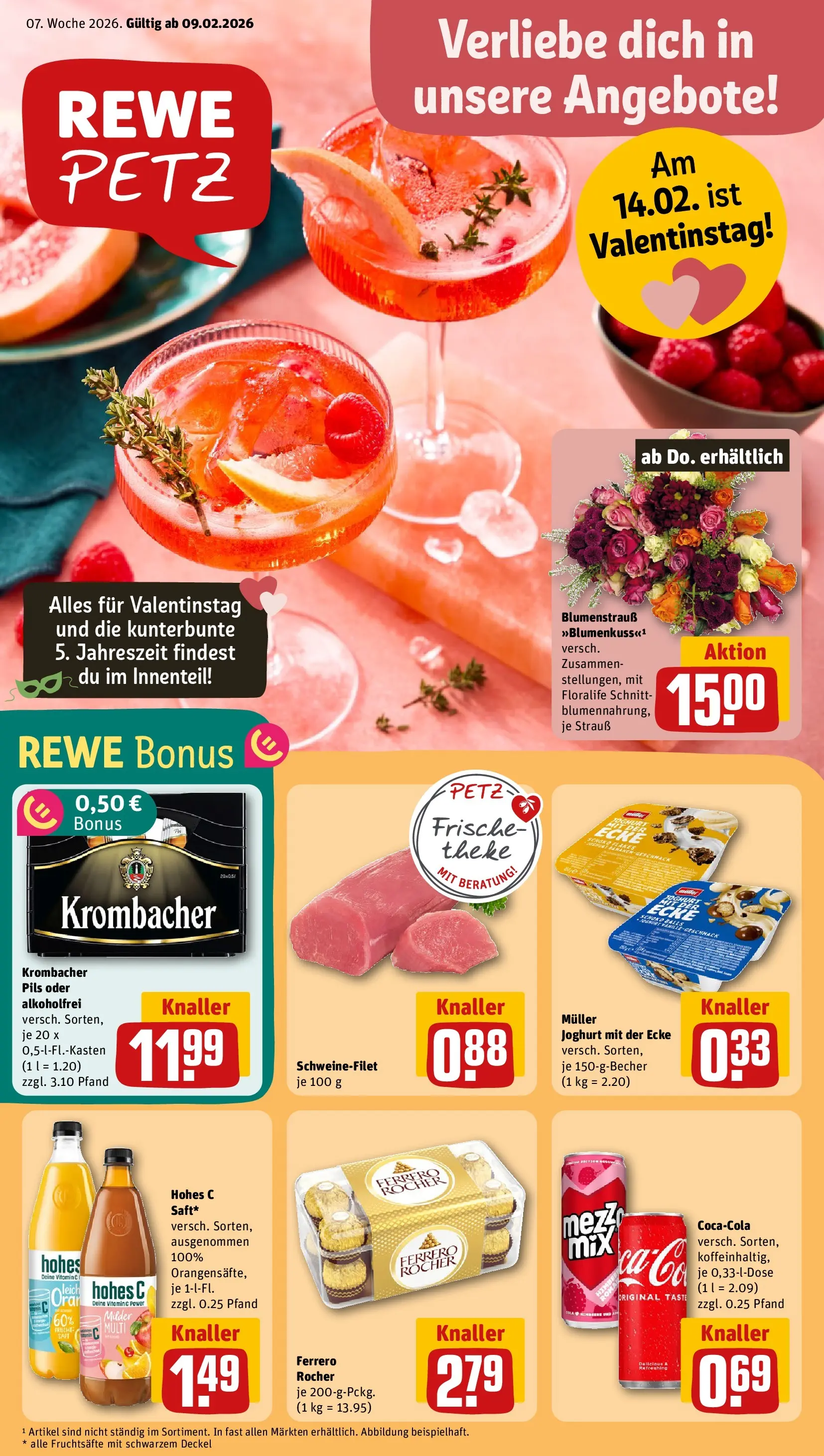 REWE Prospekt ab 09.02.2026 zum Blättern » Angebote | Seite: 1